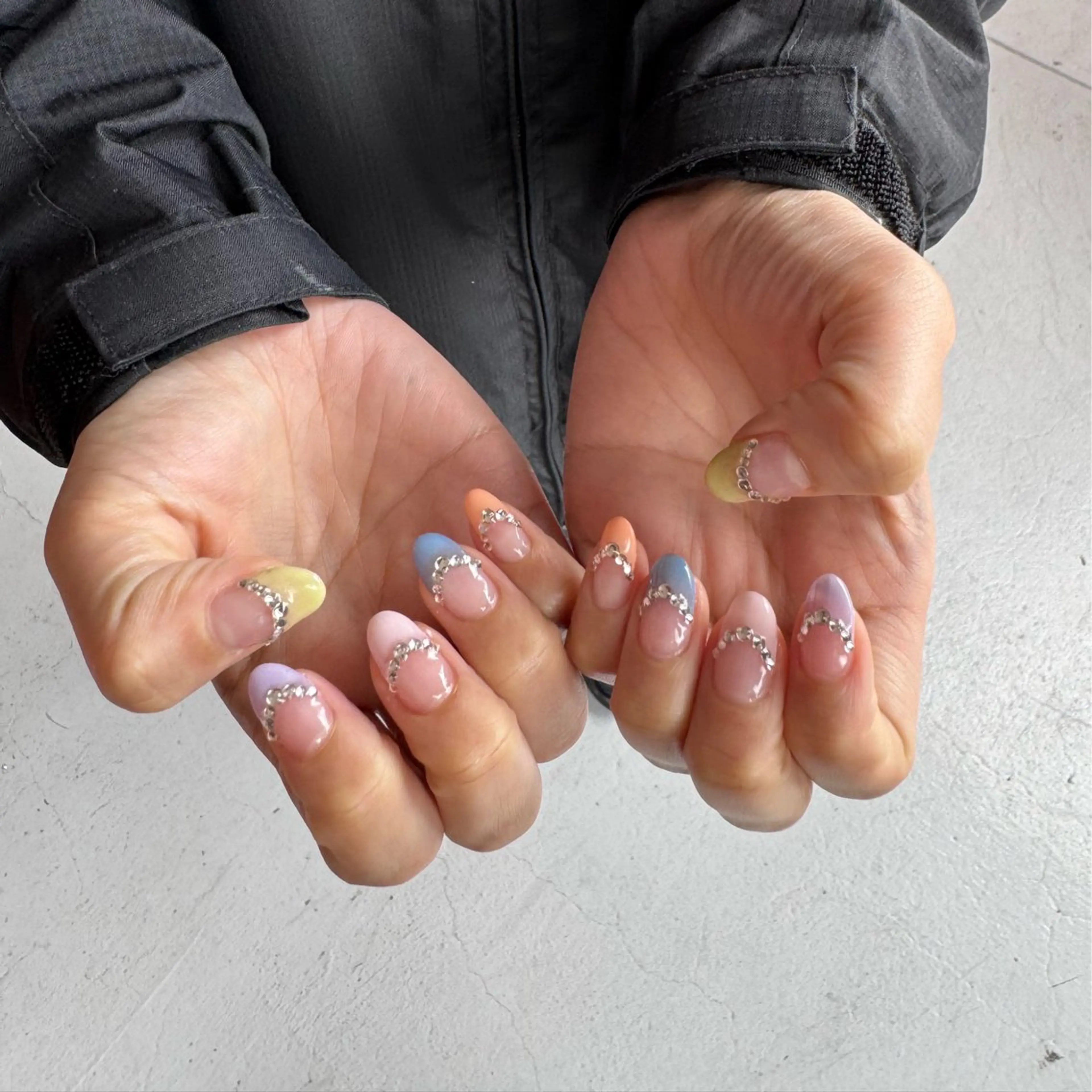 ネイル フレンチネイル 持ち込み パステルネイル ハンドネイル BY / Mのネイルデザイン