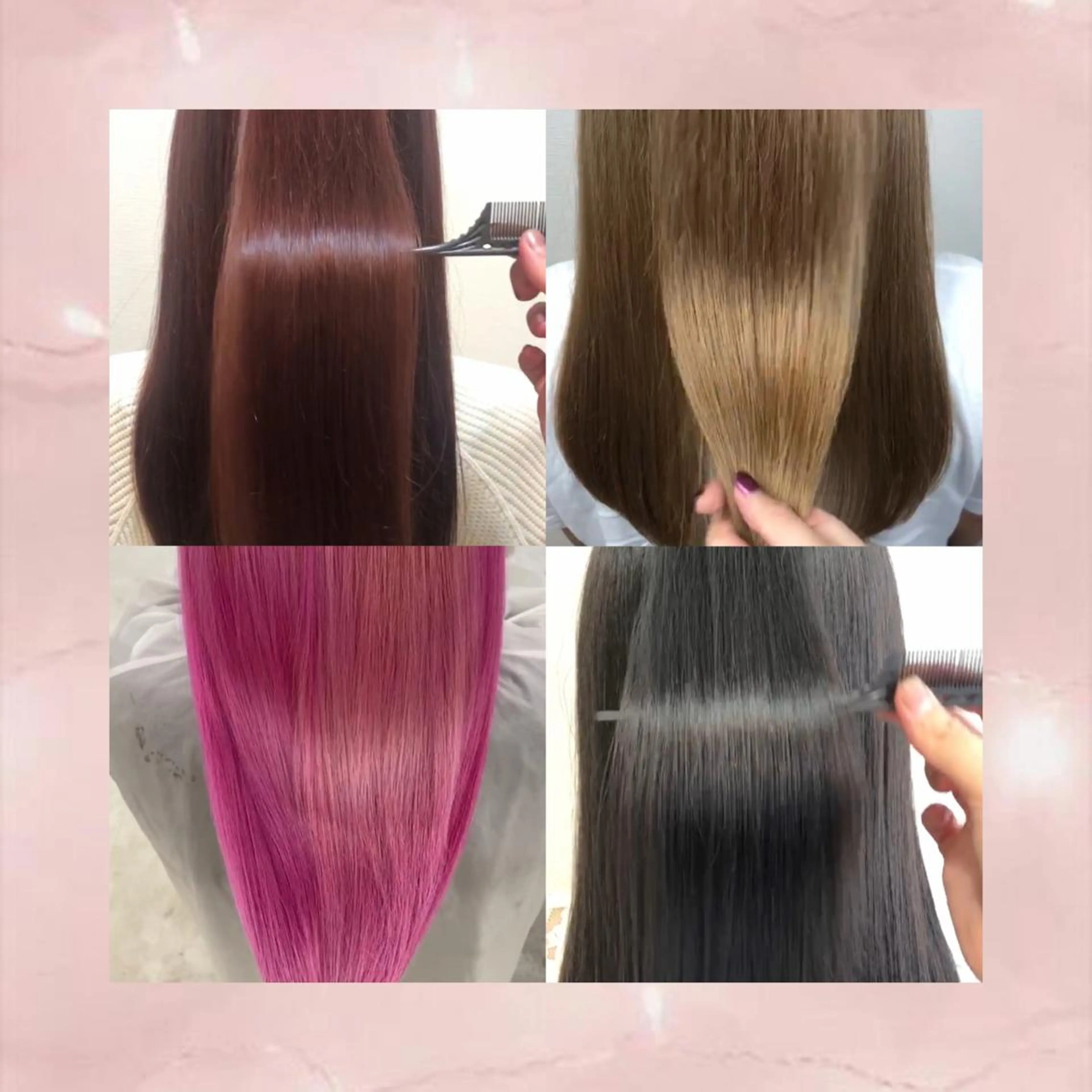 ロング カラー ヘアアレンジ トリートメント 寒色アイドルカラー JUNOチナツのヘアスタイル