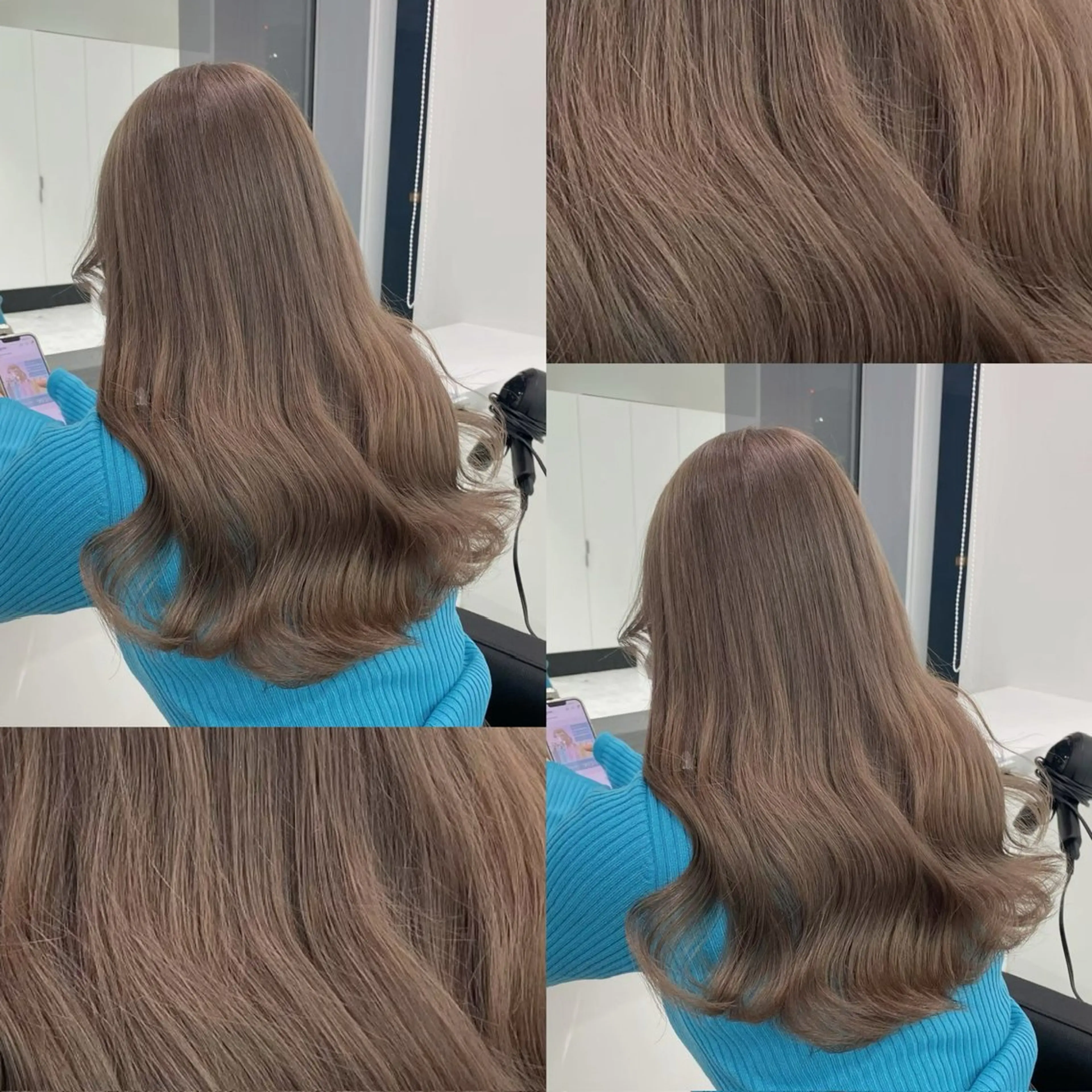 ミディアム カラー ヘアカラー トリートメント 艶髪グレージュ特化/ CHIKARAのヘアスタイル