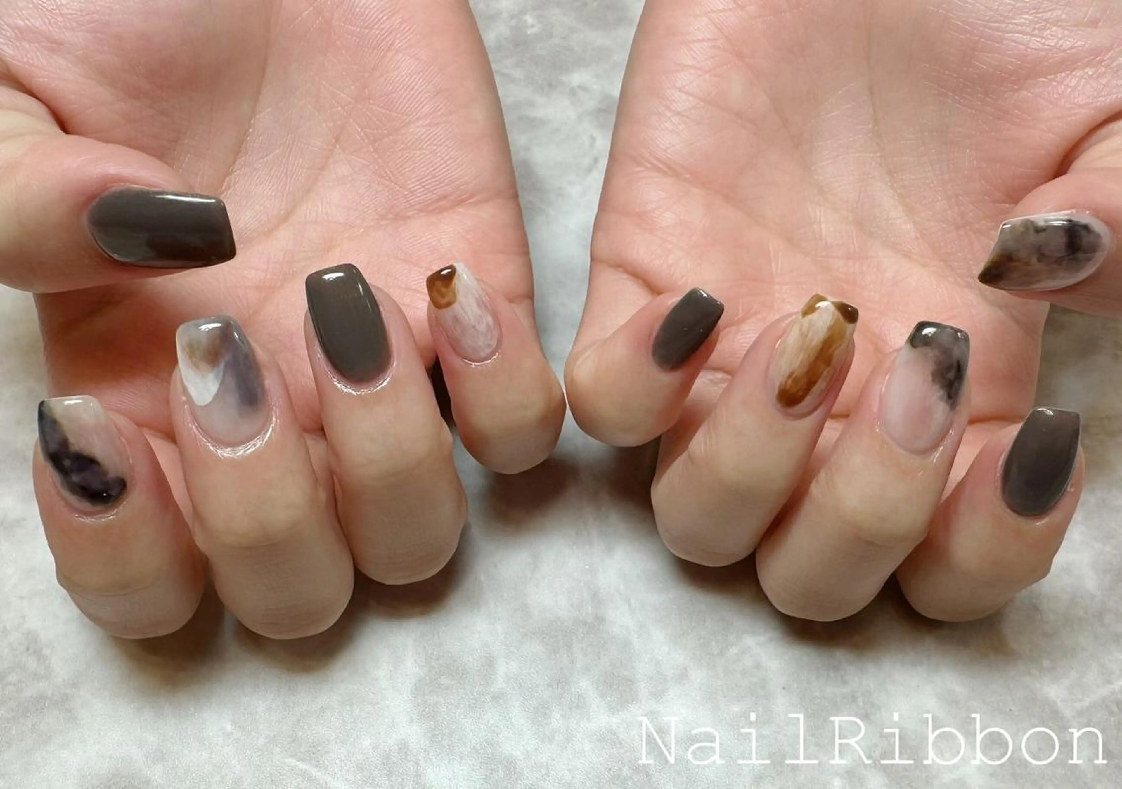 ネイル ハンドネイル ネイルリボン 伊藤のネイルデザイン