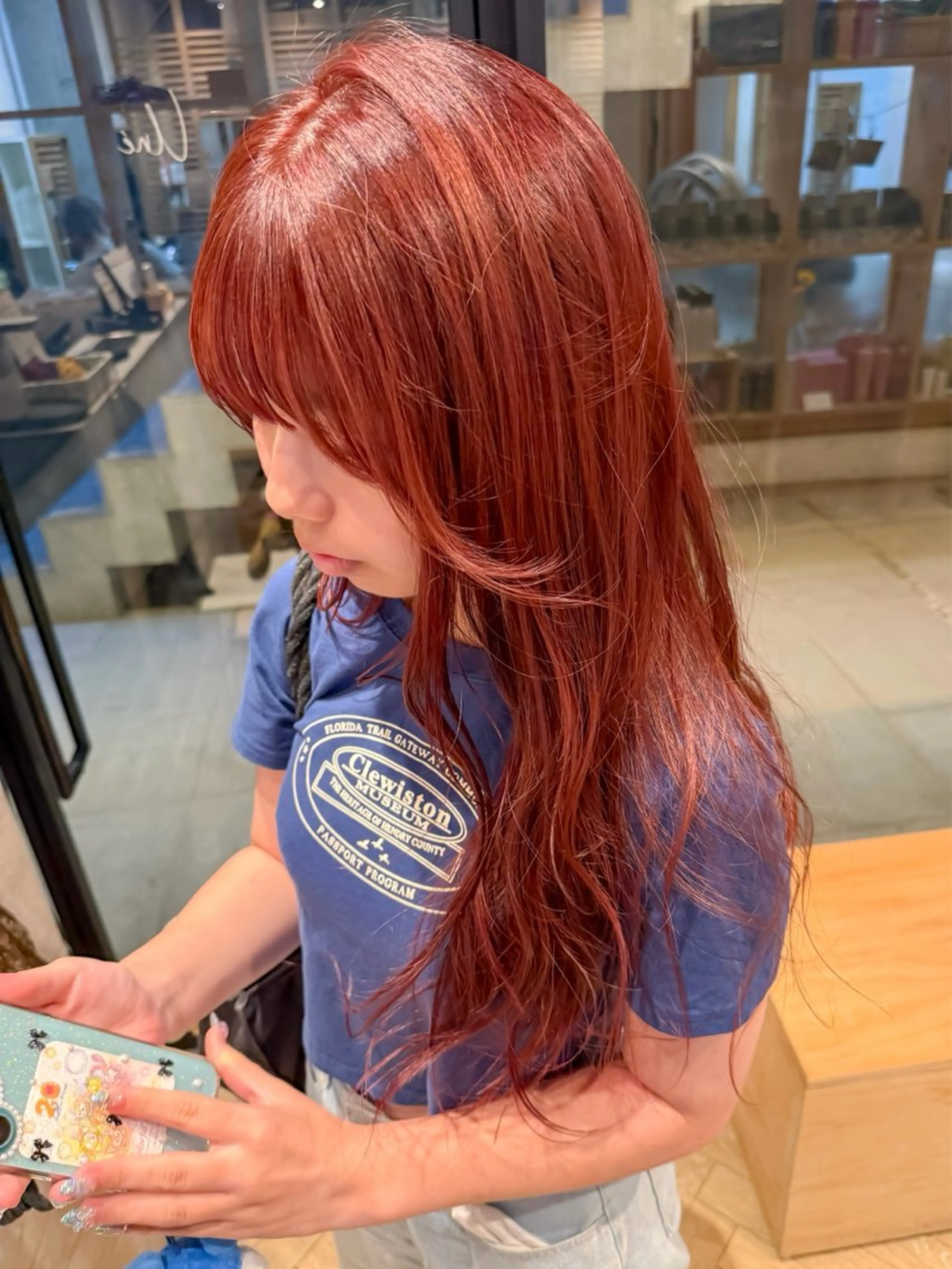 セミロング カラー ダブルカラー ピンクカラー カット ヘアカラー トリートメント 💕暖色カラー/艶髪 /Anzu💕のヘアスタイル