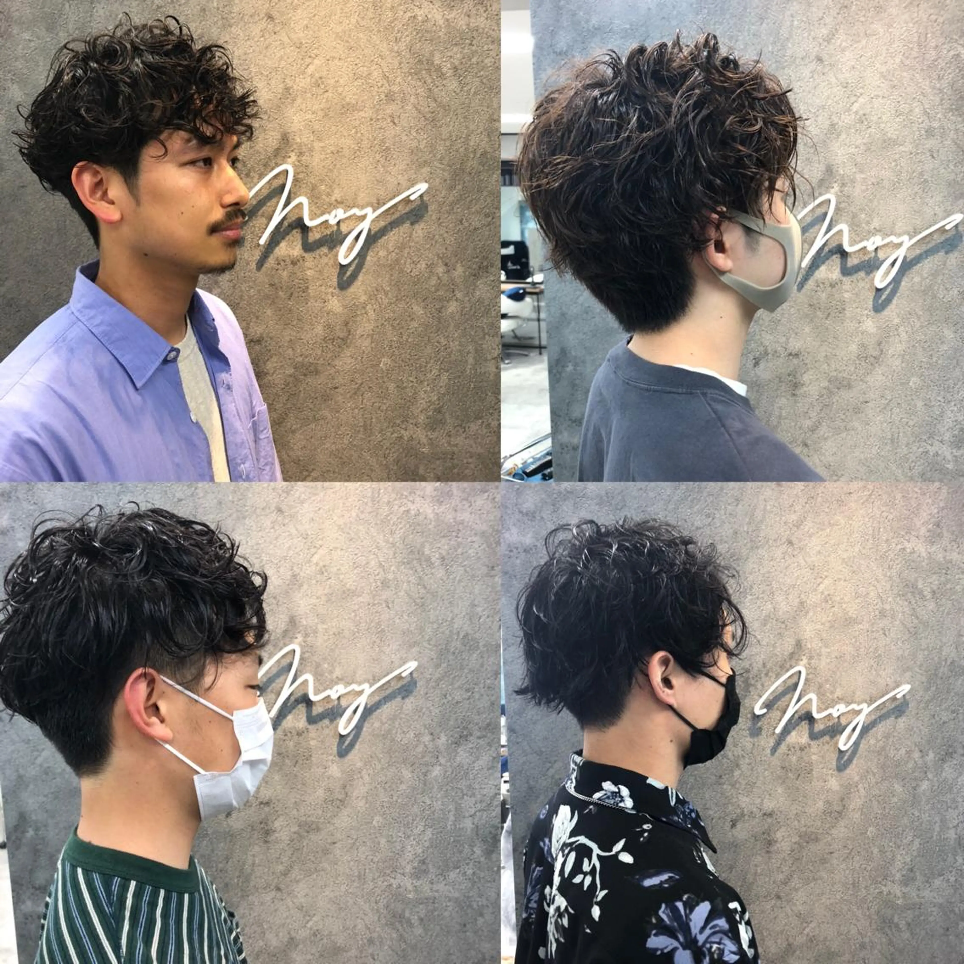 パーマ メンズ メンズパーマ ツーブロック スパイラルパーマ カット Noy所属・Noyヨシモト ヒロトのヘアスタイル