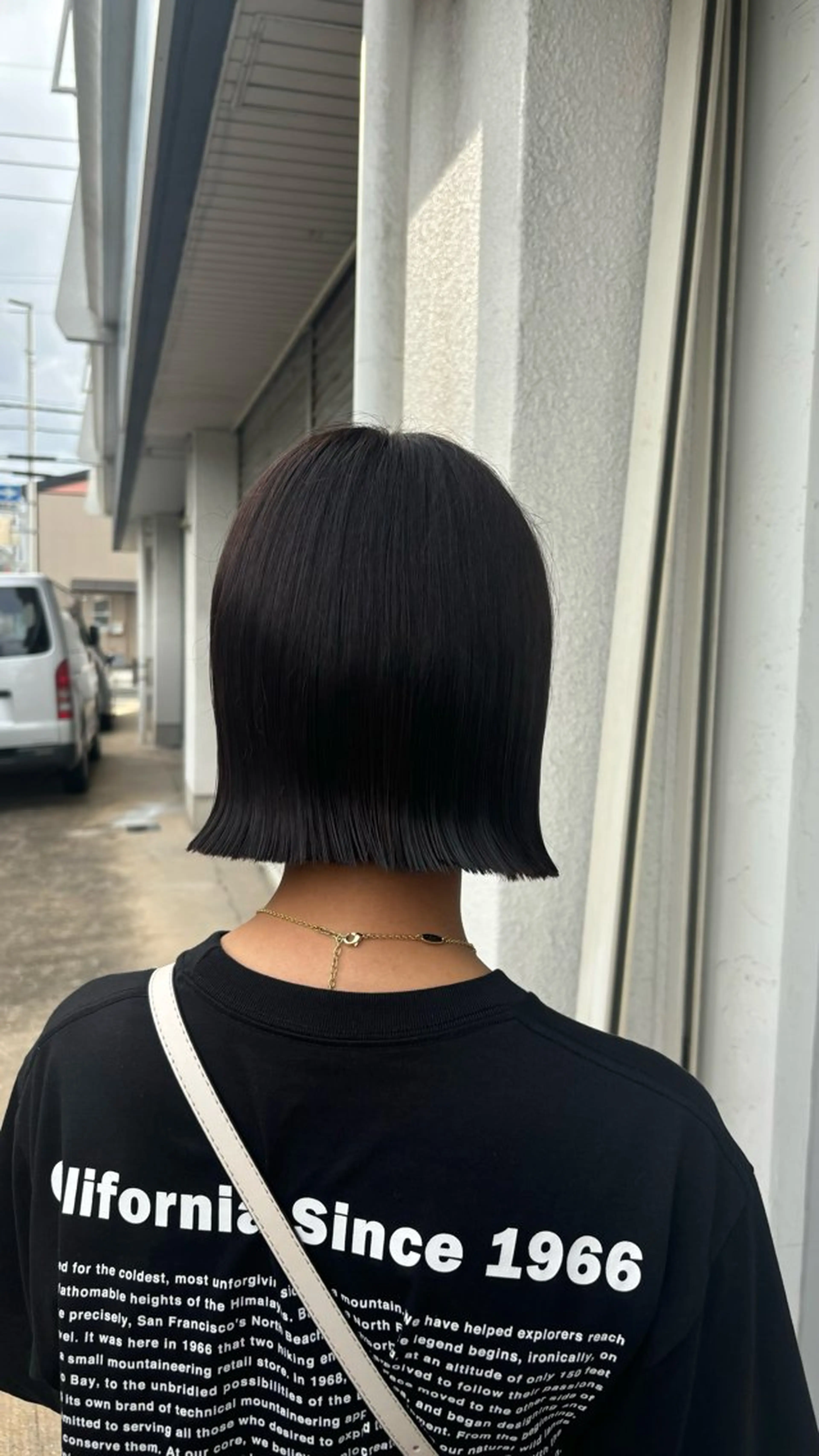 ショート 切りっぱなしボブ ボブ カット ヘッドスパ makoto⌇レイヤ ー⌇艶カラー🍒‎のヘアスタイル