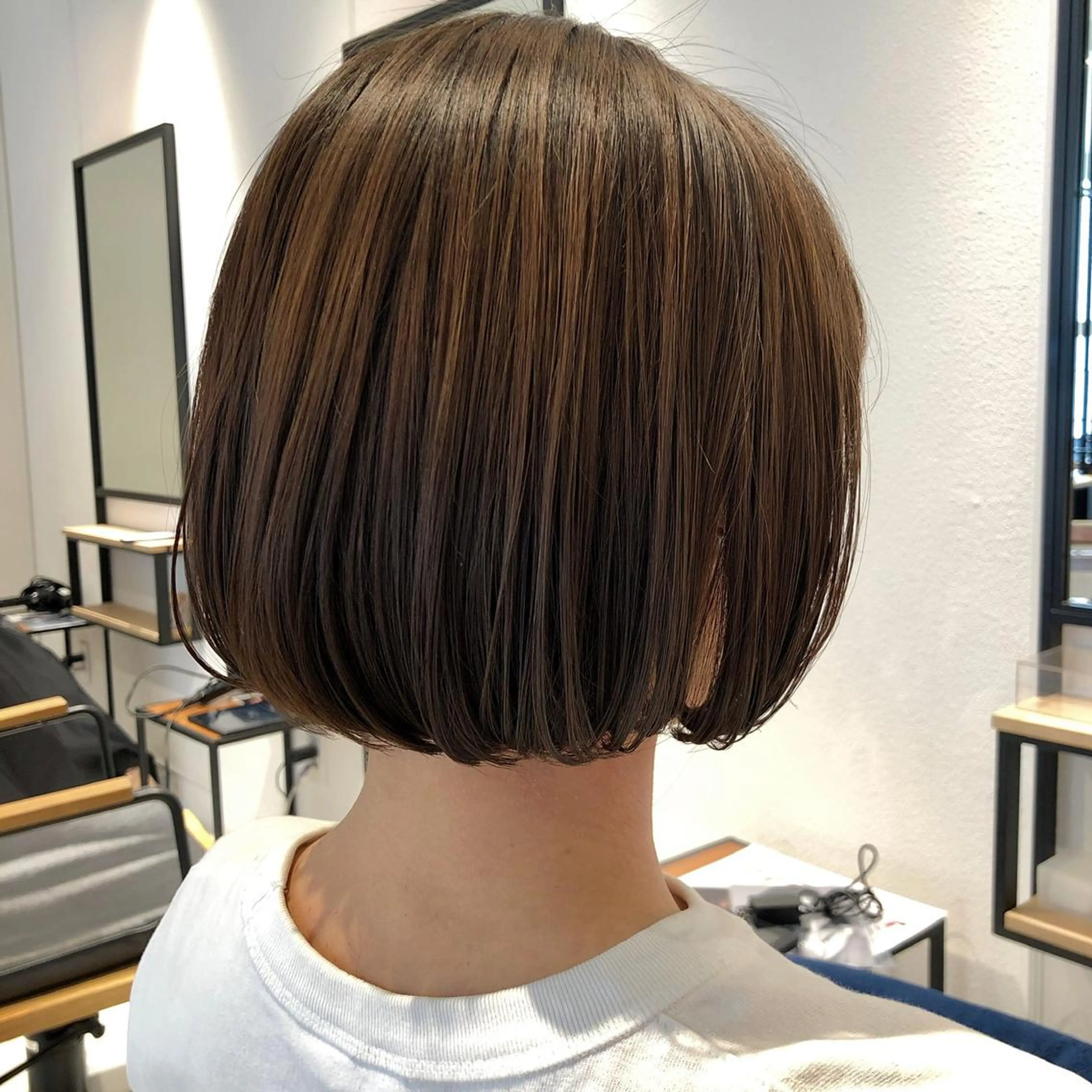 ショート ボブ 艶レイヤー/艶髪矯正 /ケラトリ/石井のヘアスタイル