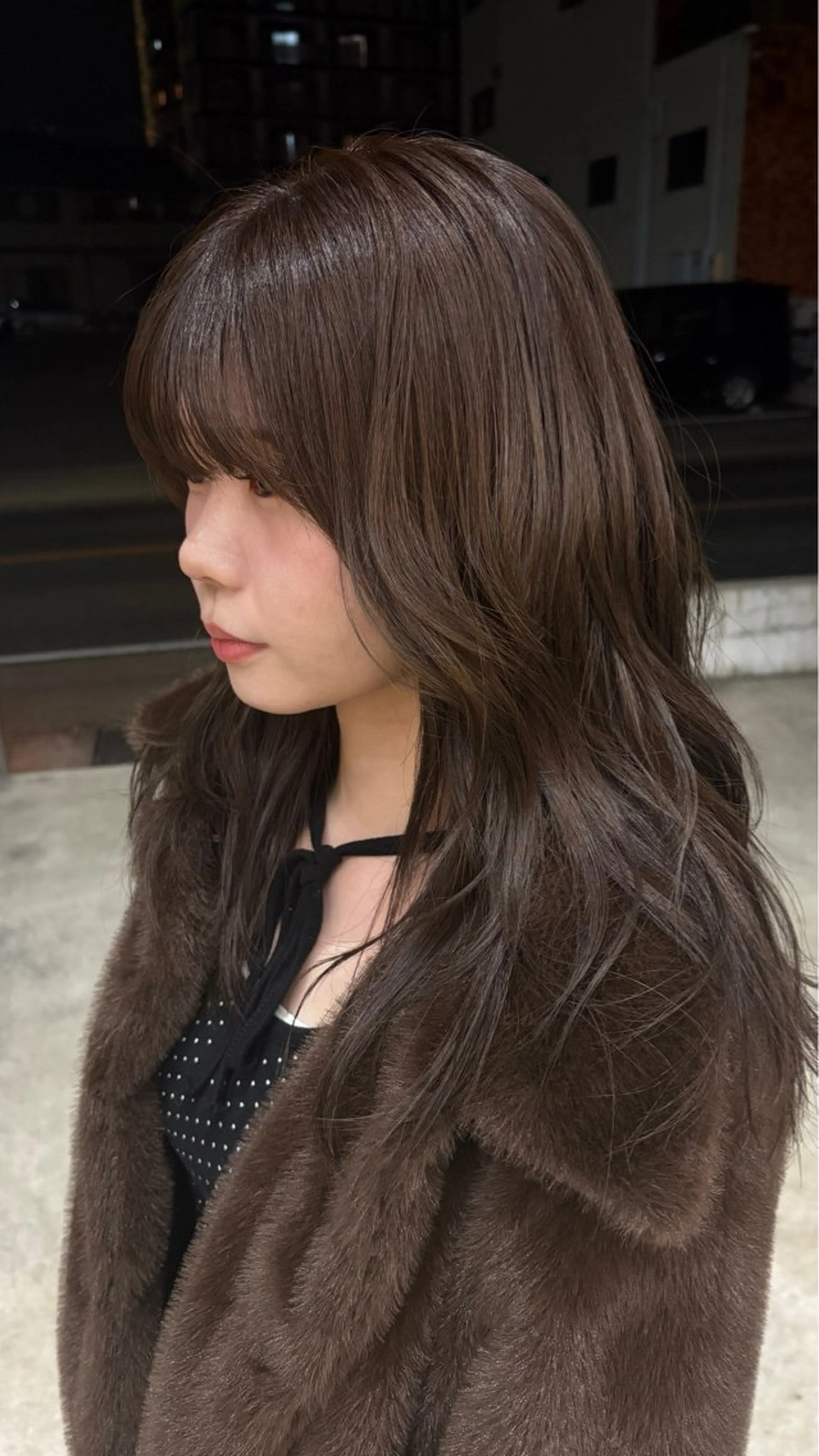 ロング 顔周りカット レイヤーカット 彦坂 柚羽のヘアスタイル