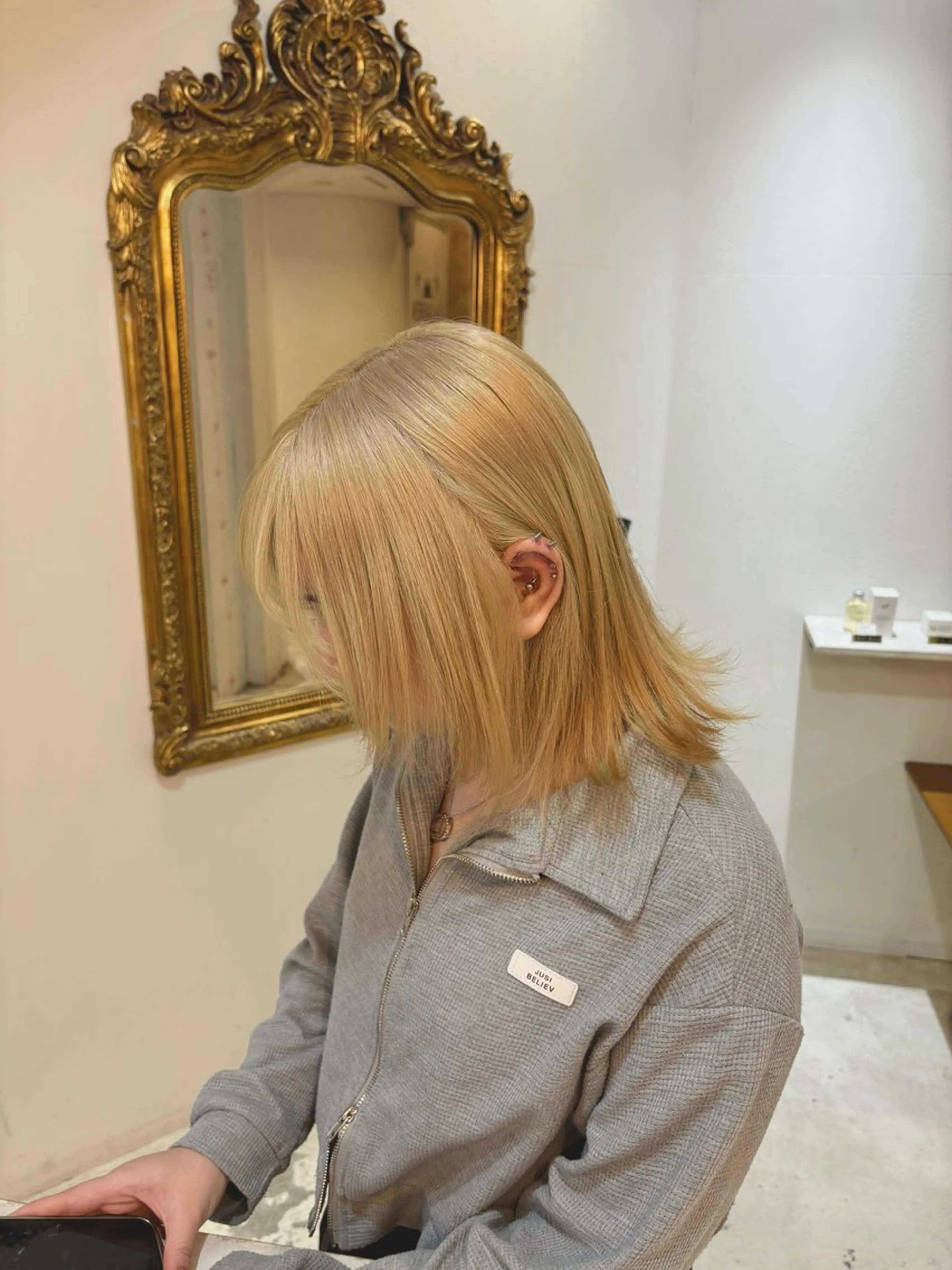 ❤️‍🔥【トリプルカラーで一気にハイトーンに】❤️‍🔥（ブリーチ２回）+3step treatment🪽🪽の写真