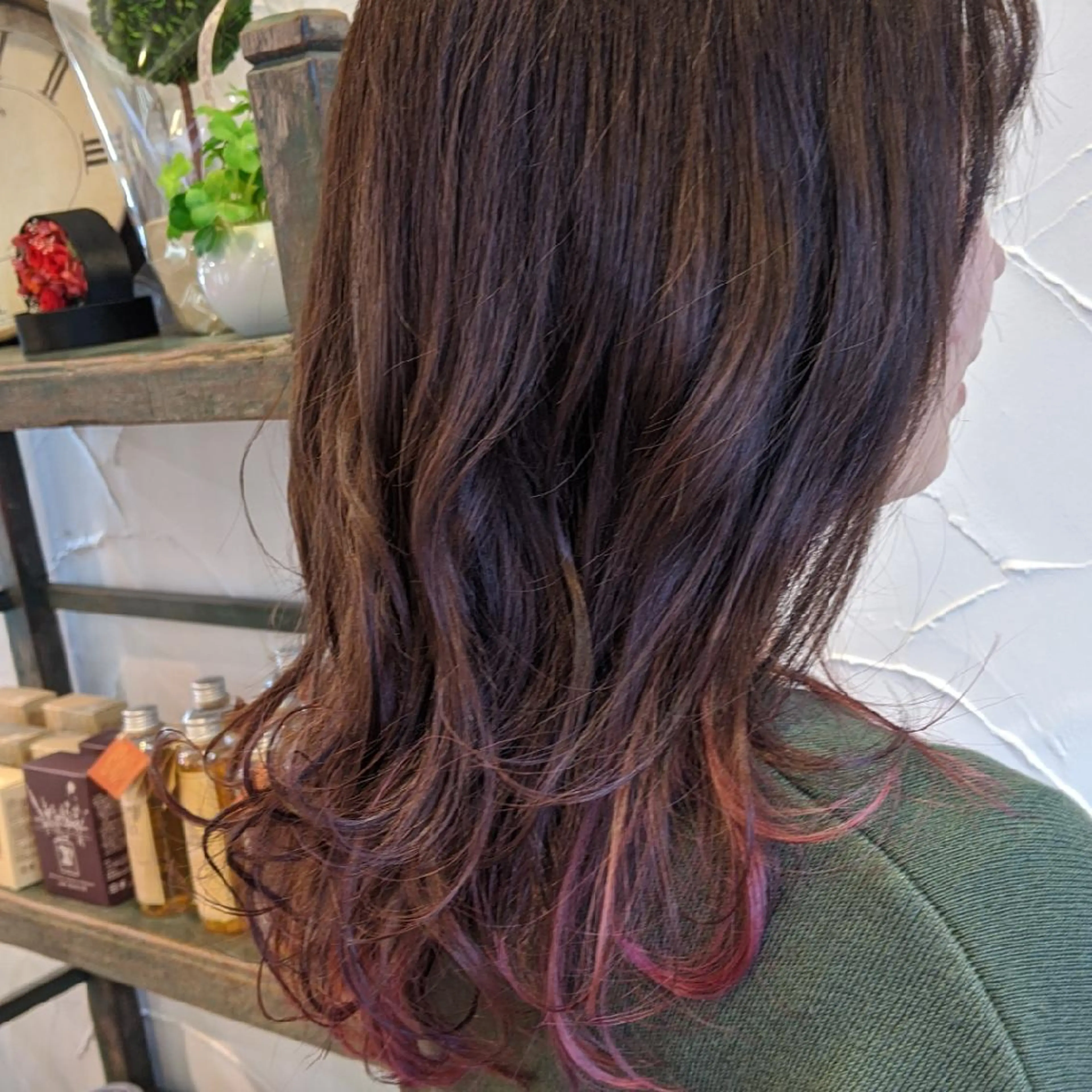 ミディアム ヘアカラー トリートメント 髪質改善アンブリーチ 店長みやけななのヘアスタイル