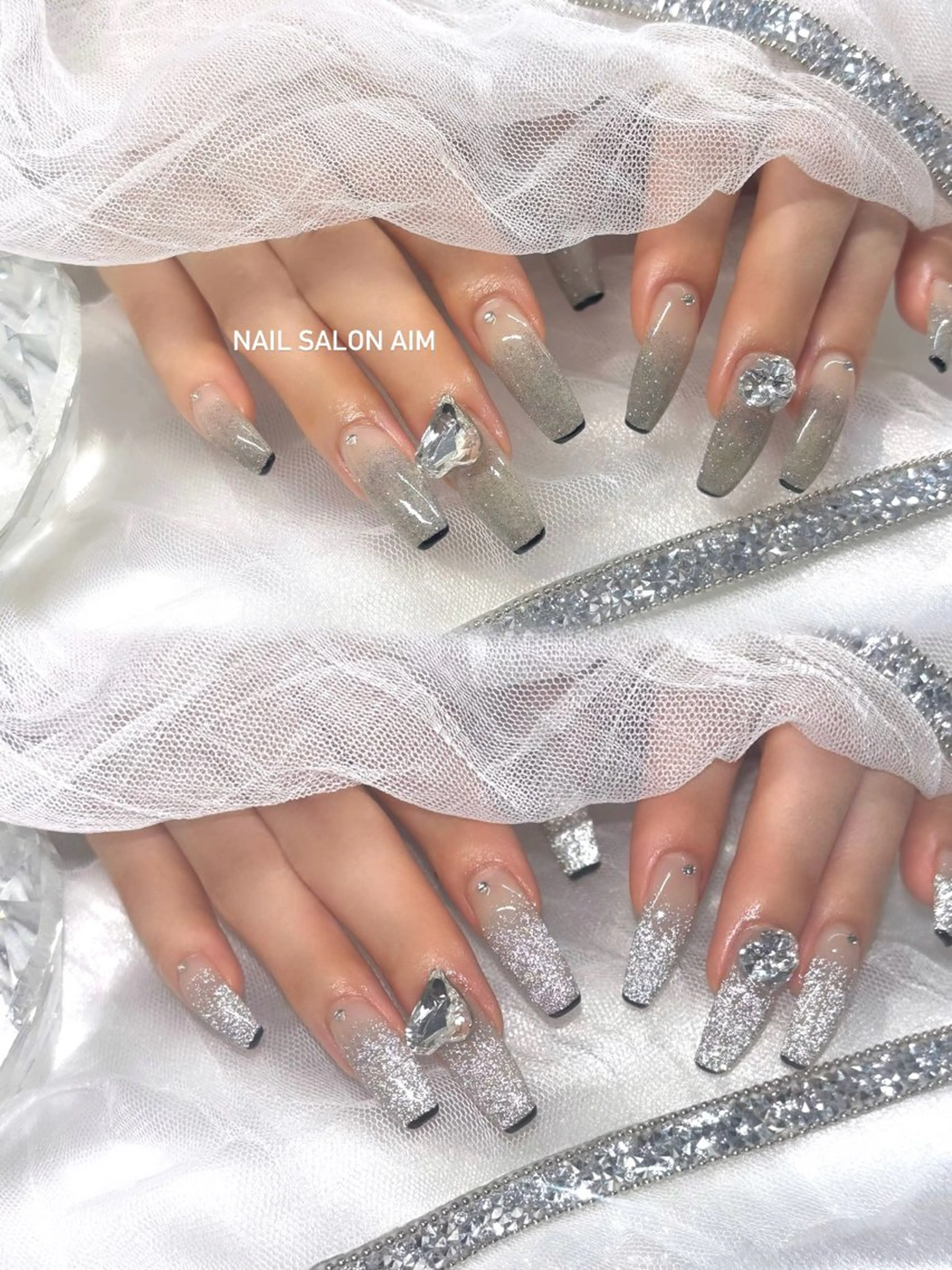 ネイル フラッシュネイル ハンドネイル ネイルサロンAim 河原町［ヘアセット　ヘアエクステ　着付　専門店］所属・AIM 百夏のネイルデザイン