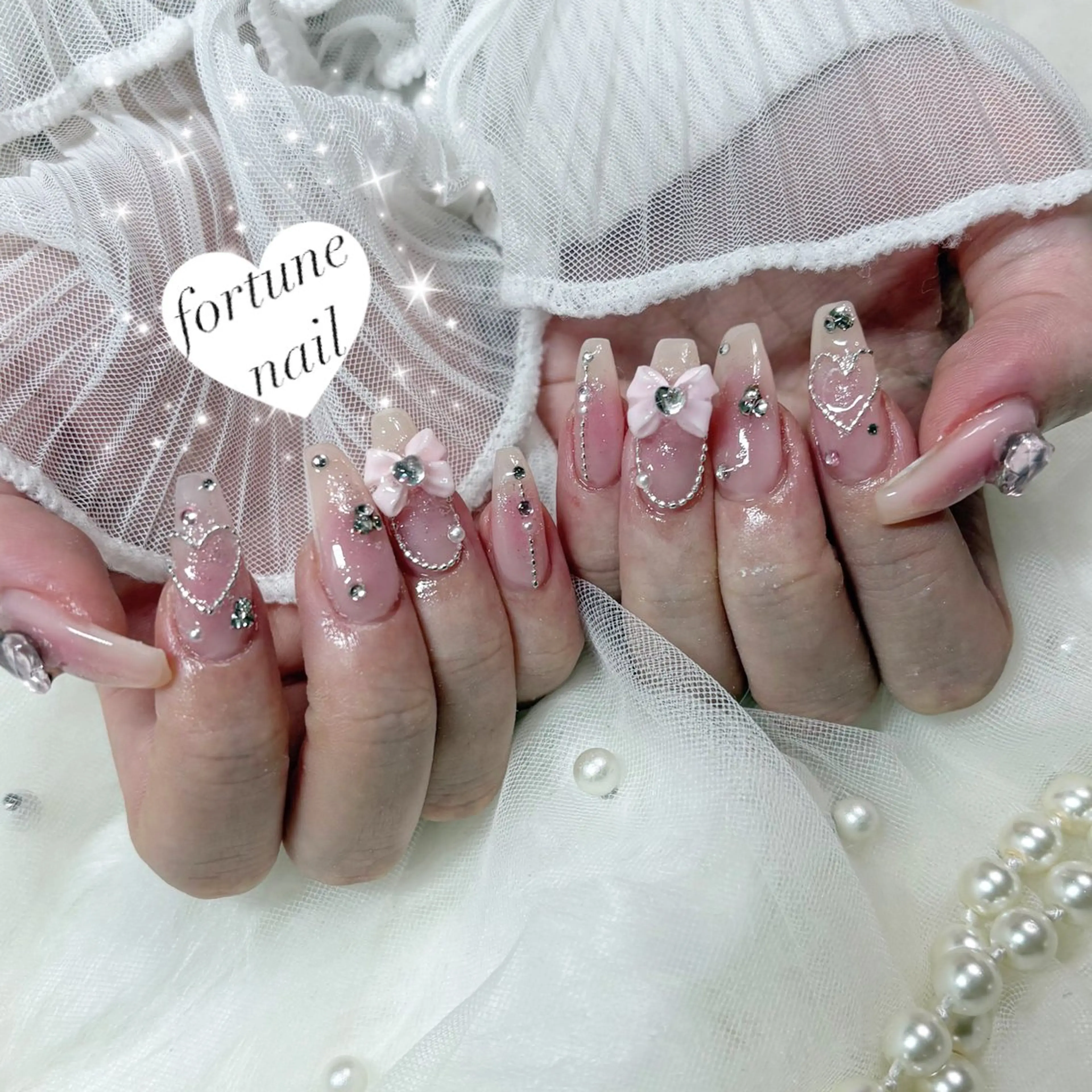 ネイル ガーリー ワンホンネイル ハンドネイル 💎saori 💎のネイルデザイン