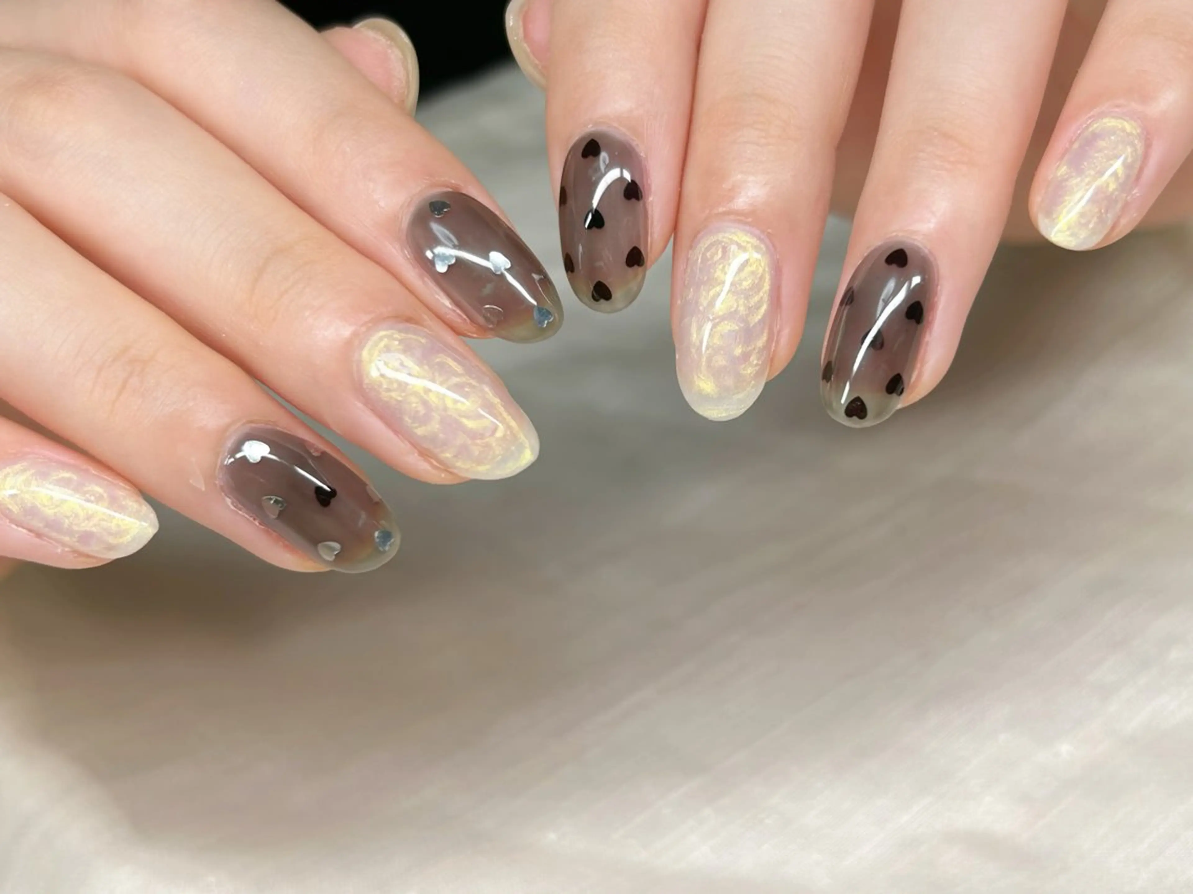 ネイル アートネイル チークネイル 成人式 入学式 長さ出し ハンドネイル Lino Nailのネイルデザイン