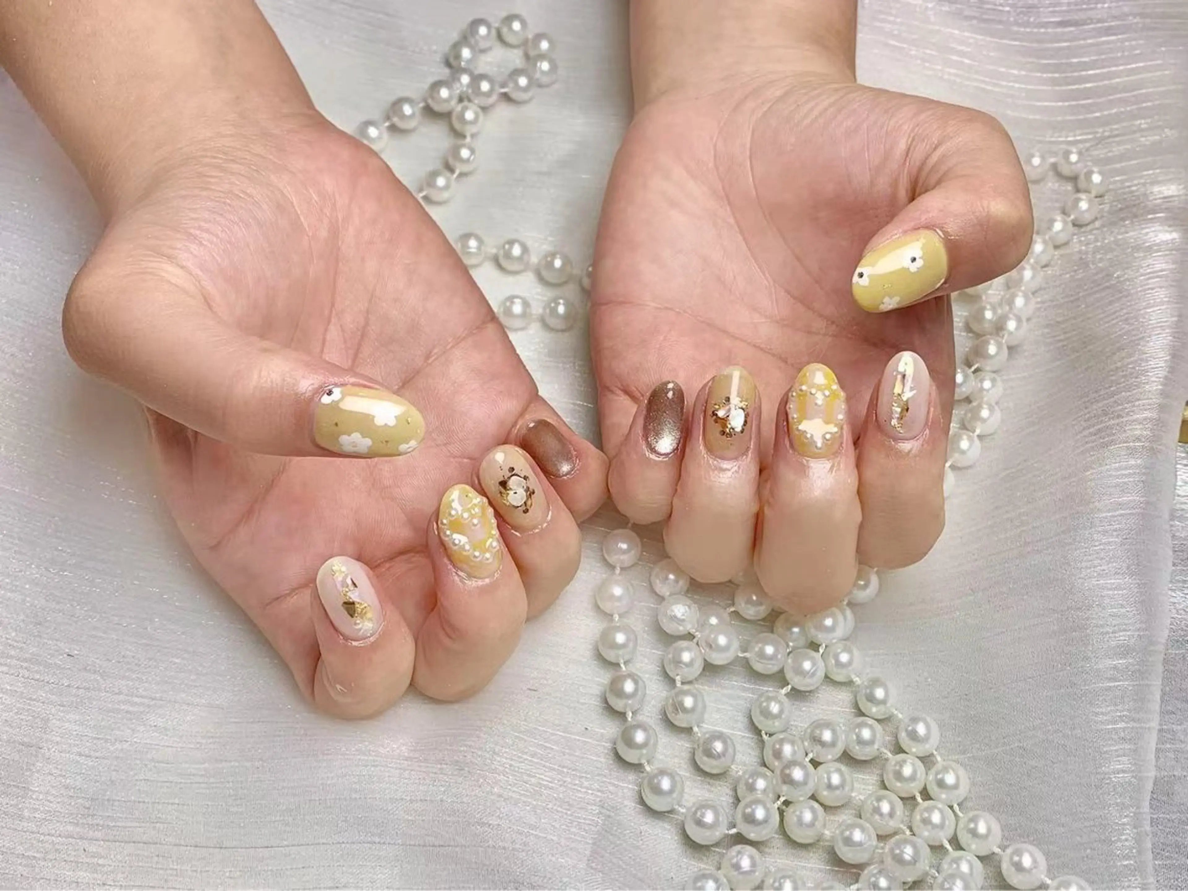 ネイル アートネイル フットネイル ジェルネイル ハート マグネットネイル Babarla Nailのネイルデザイン