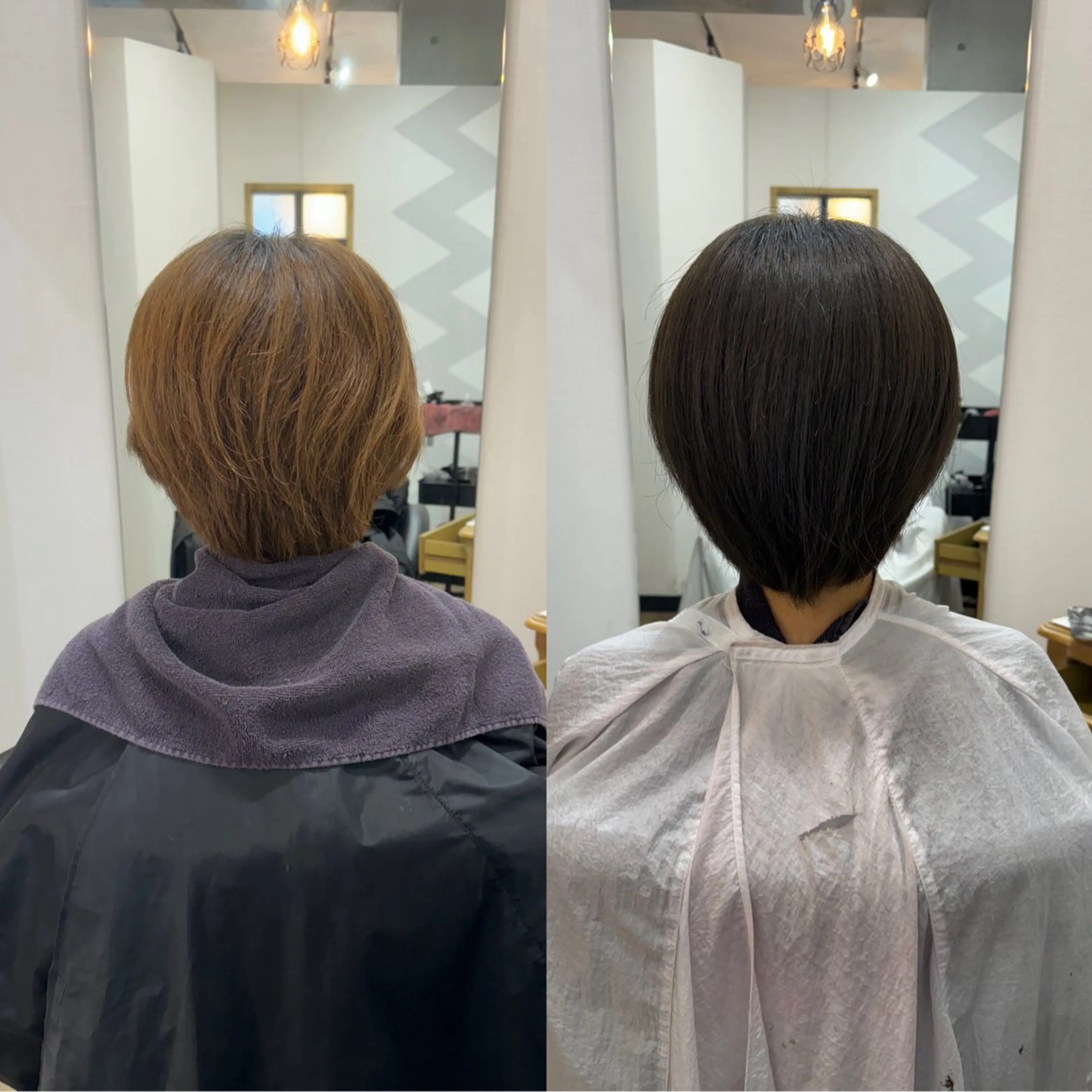 ショート カラー ヘアカラー トリートメント 髙橋 李里亜のヘアスタイル