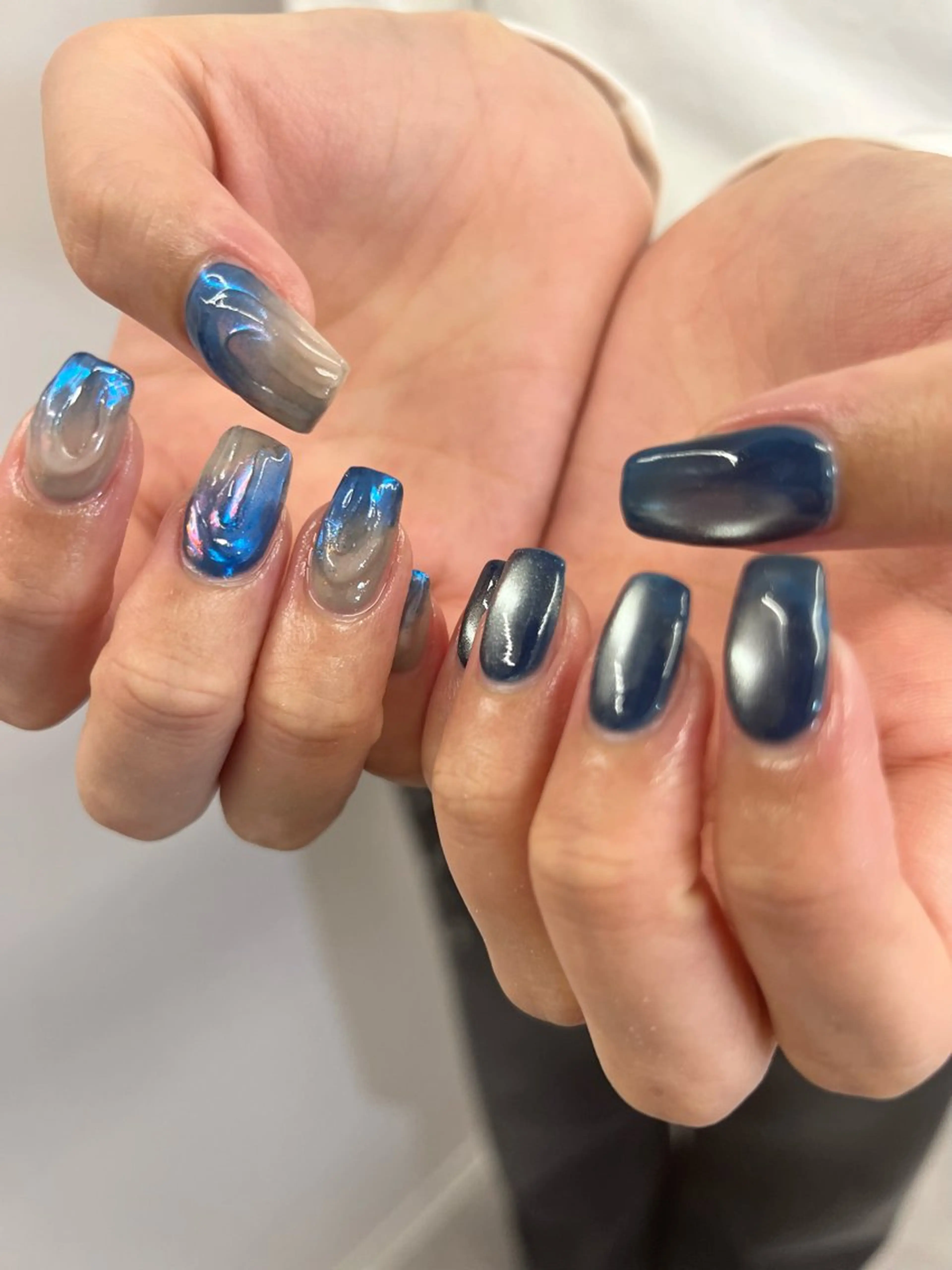 ネイル ジェルネイル マグネットネイル ニュアンスネイル パラジェル ぷっくりネイル ハンドネイル ハンドケア Bana_ Nailのネイルデザイン