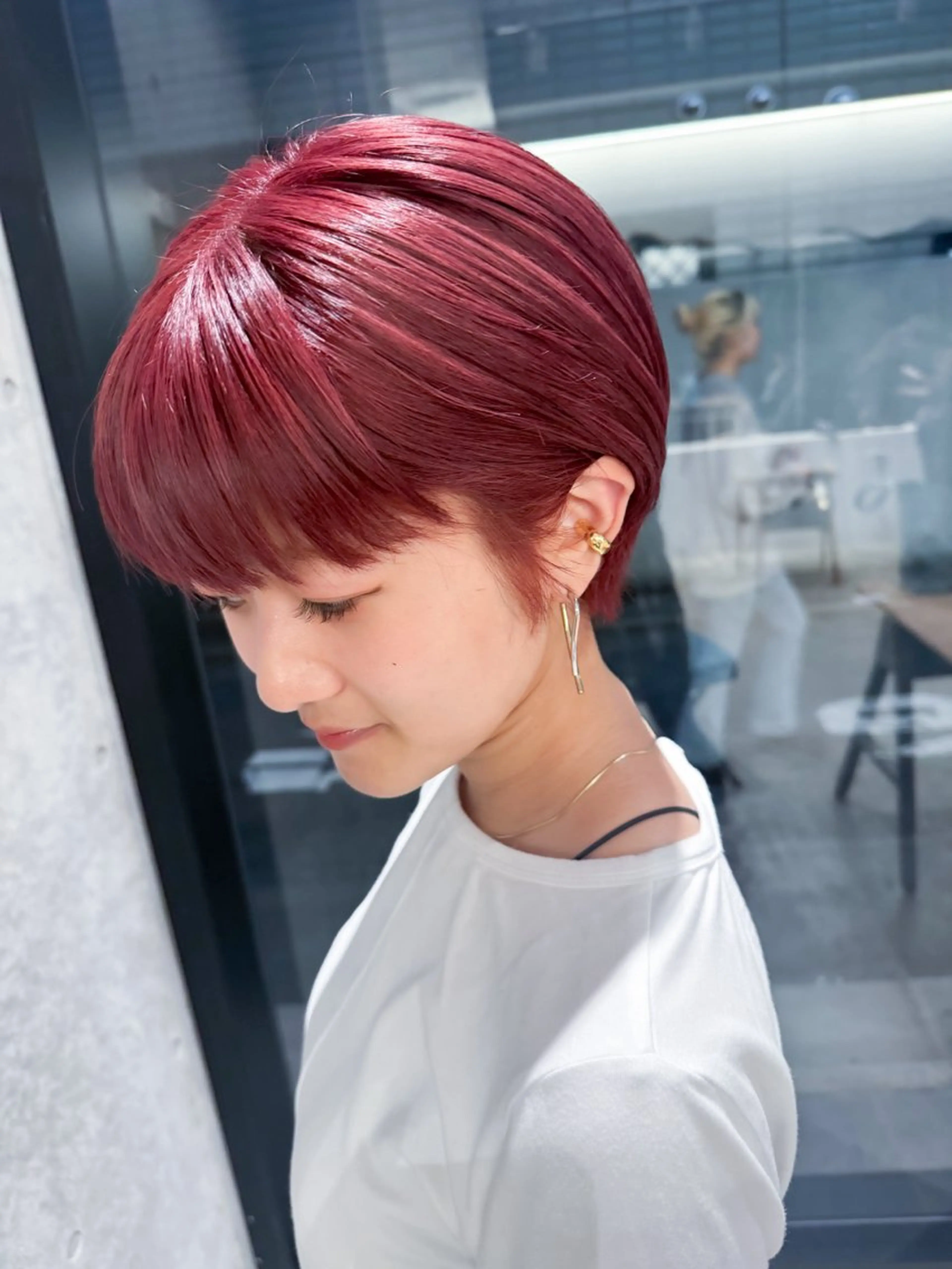 ショート カラー ヘアアレンジ ミニボブ/ブリーチ 🌈MISATOのヘアスタイル