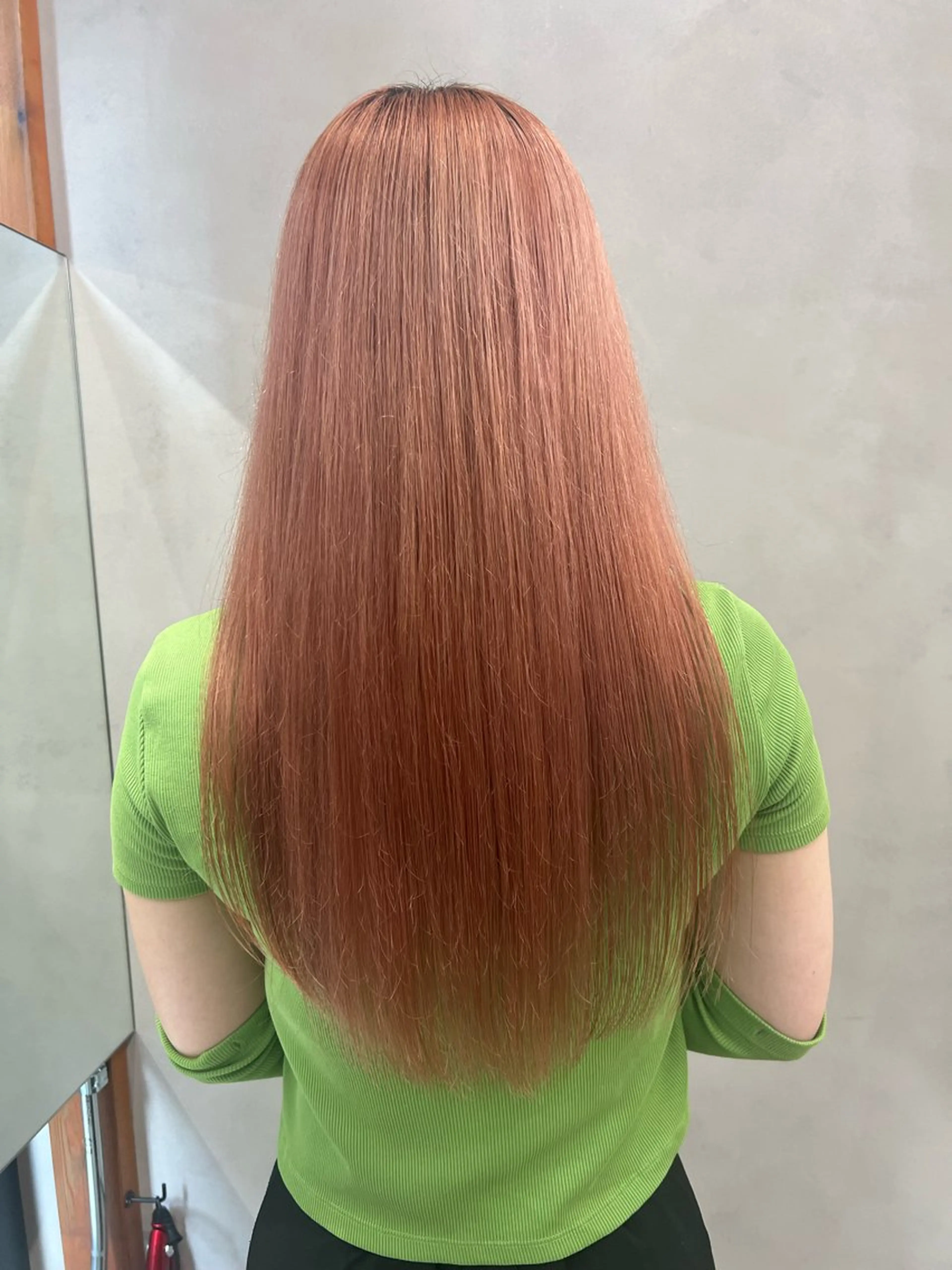 ロング カラー ヘアアレンジ ピンクカラー 髪質改善 トリートメント ヘアカラー トリートメント 金子 廉のヘアスタイル