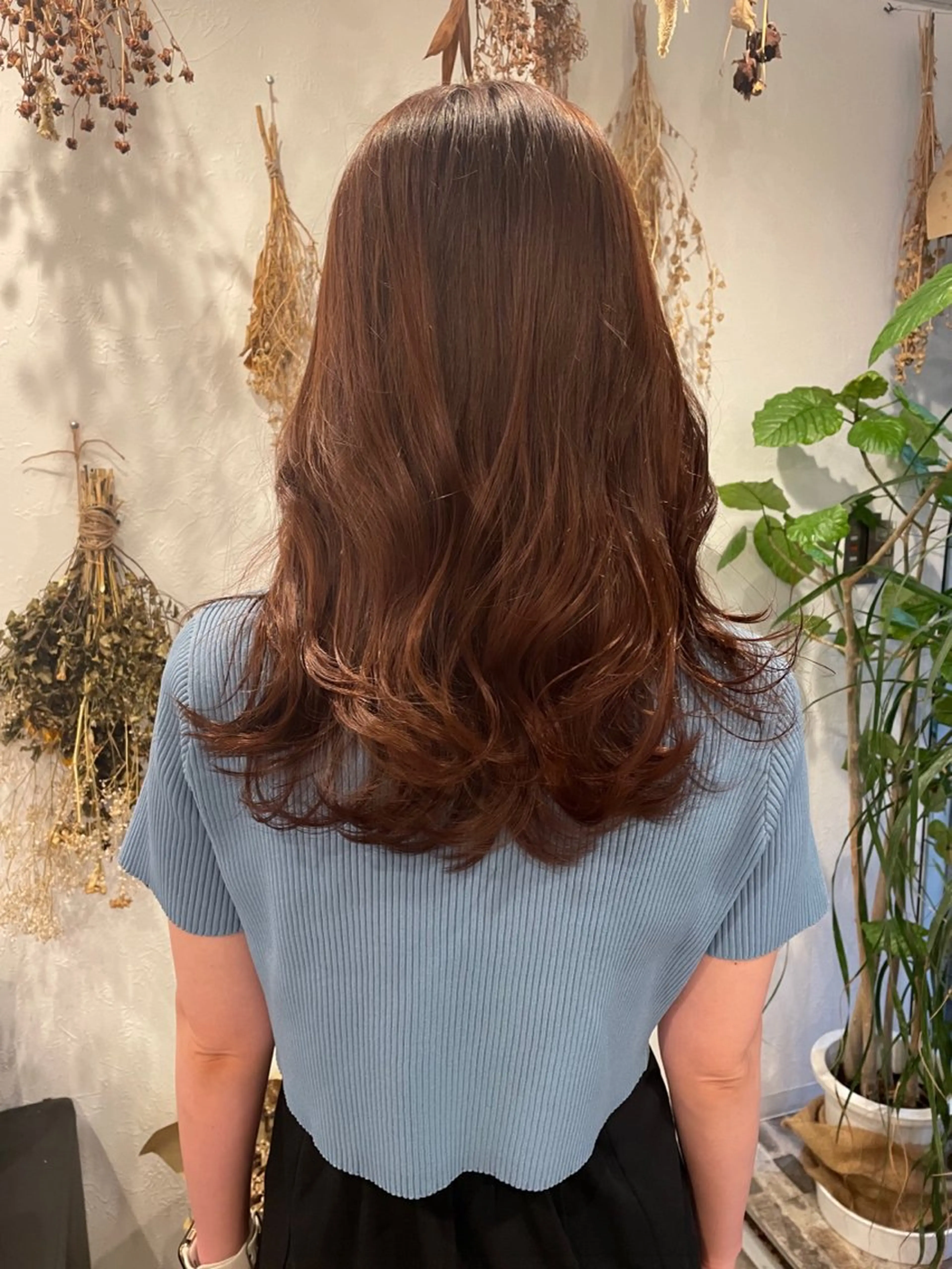 セミロング カラー ブラウンカラー オレンジ オレンジブラウン ヘアカラー m ā l o.🌷 サカモトマイコのヘアスタイル