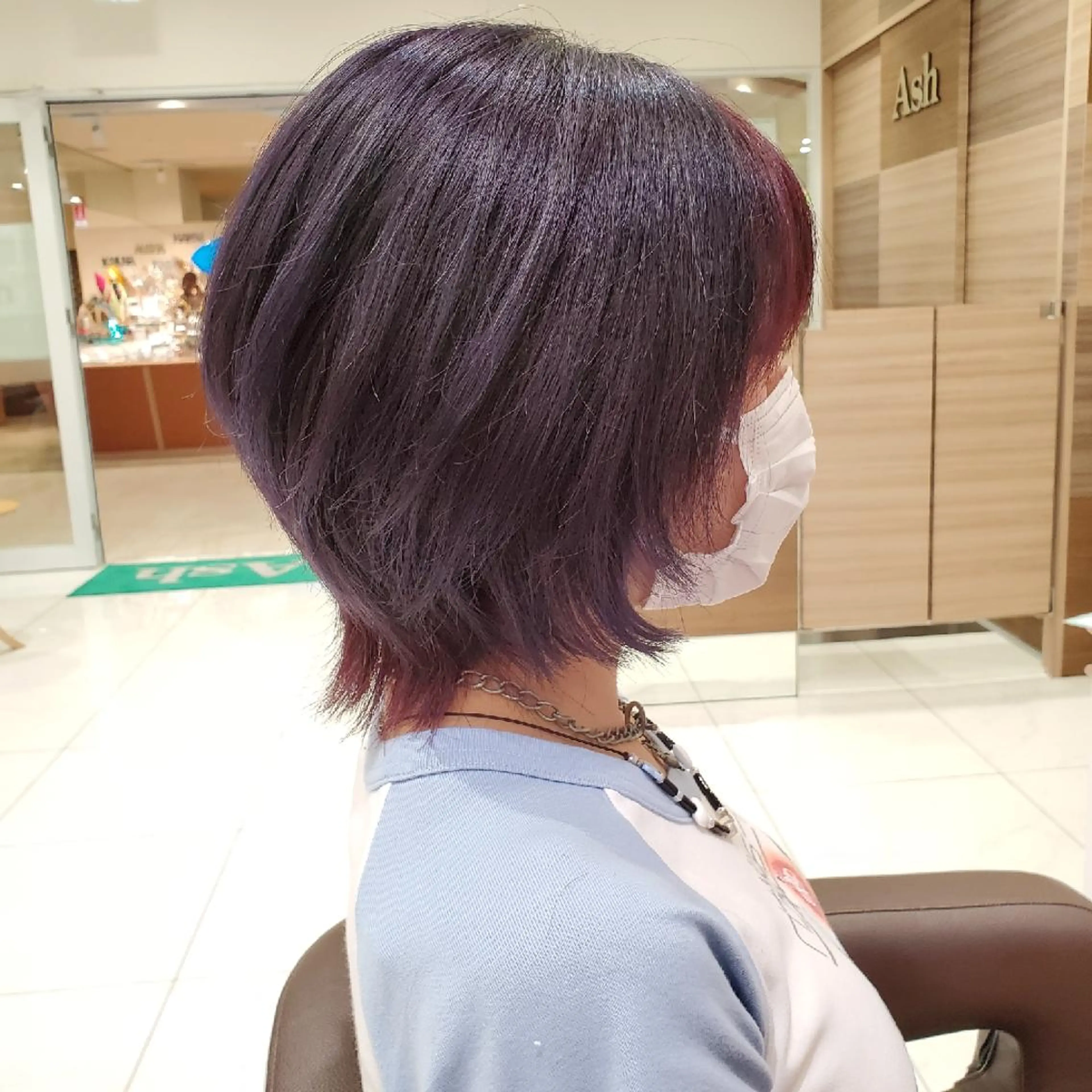ショート カラー ブリーチ ラベンダーカラー ピンクカラー ピンクパープル パープルカラー 中村 和貴のヘアスタイル