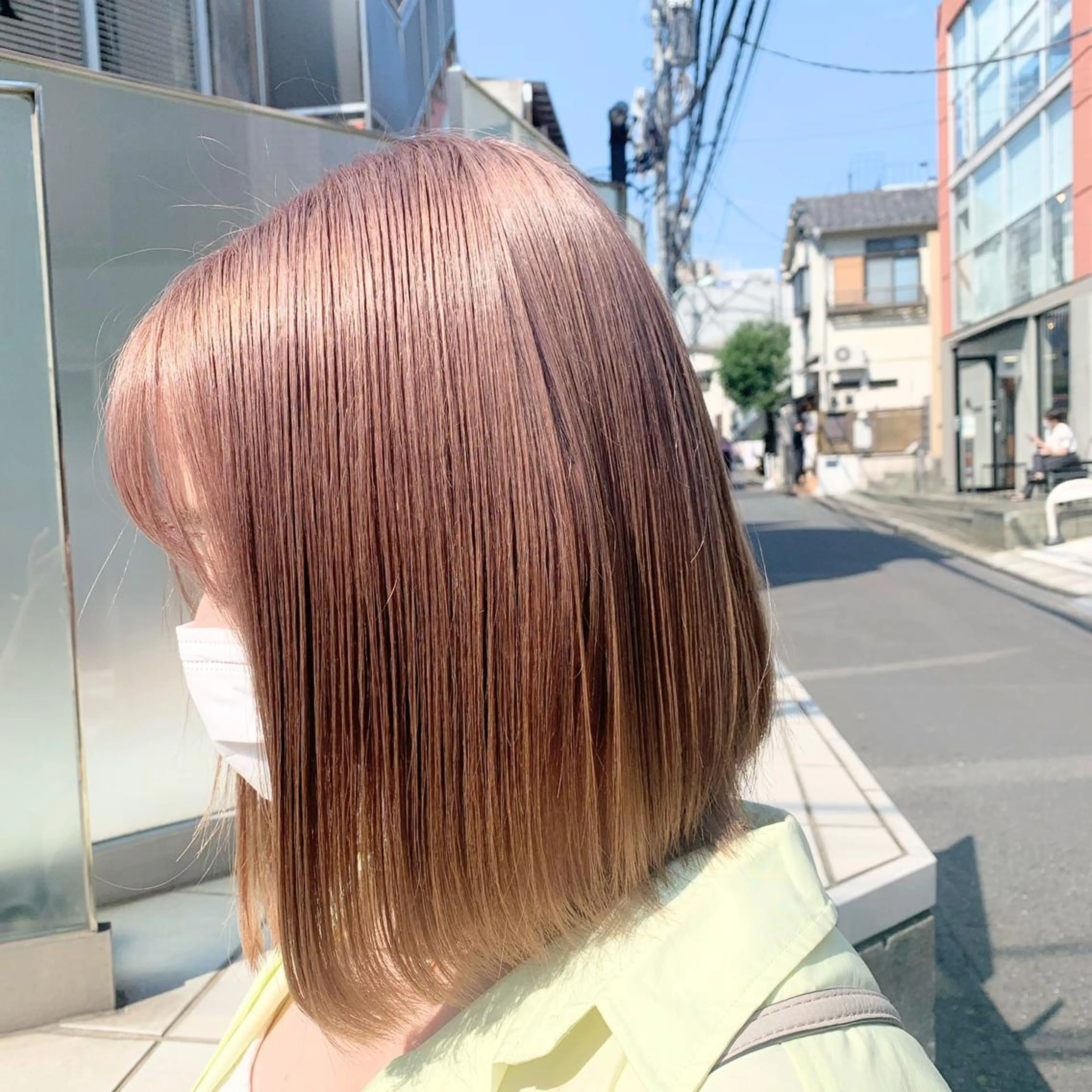 ミディアム カラー 色落ちまで可愛い 透明感🔅KANTAのヘアスタイル