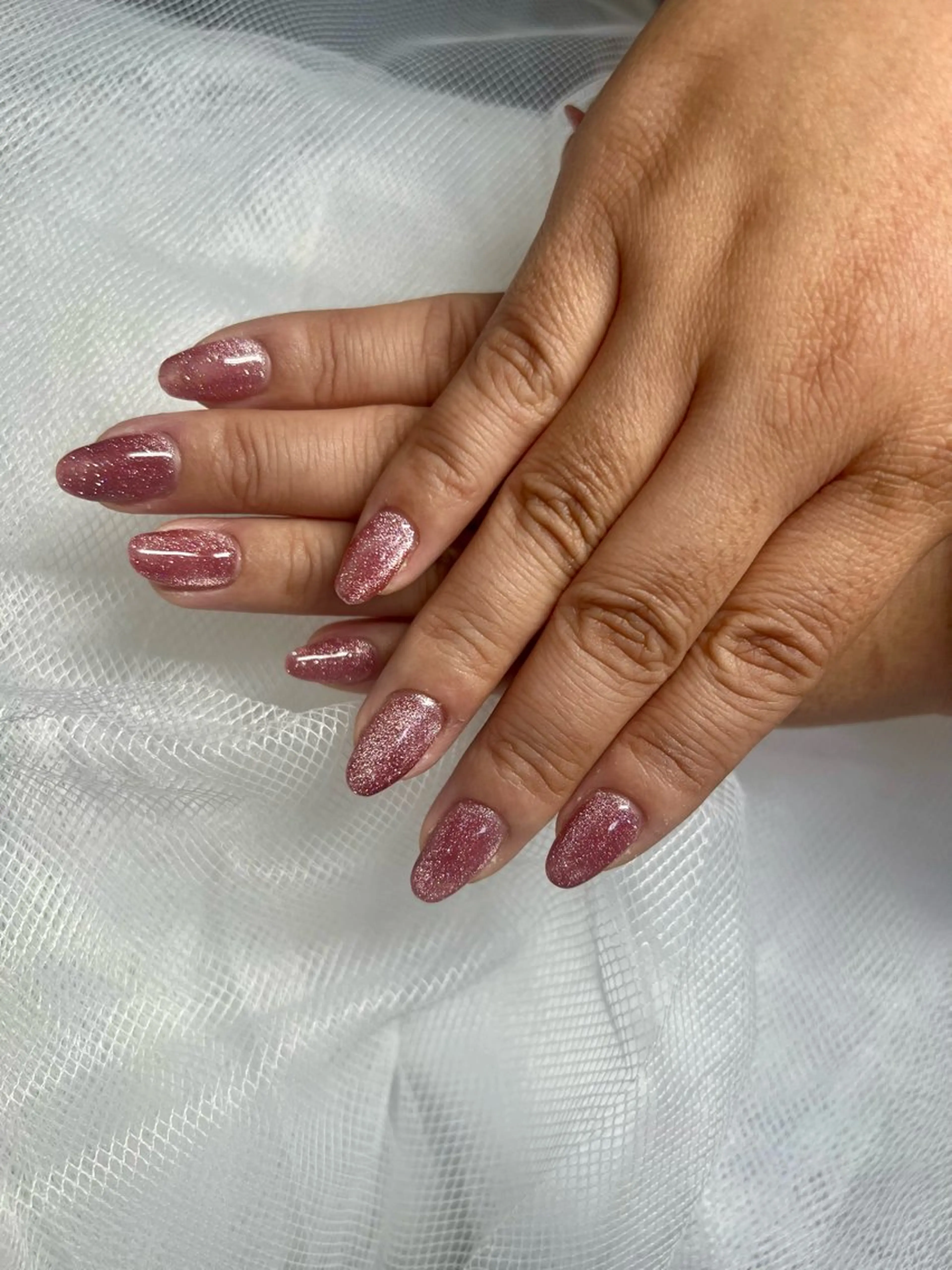 ネイル マグネットネイル ピンク テネルネイル所属・小池 奈央のネイルデザイン