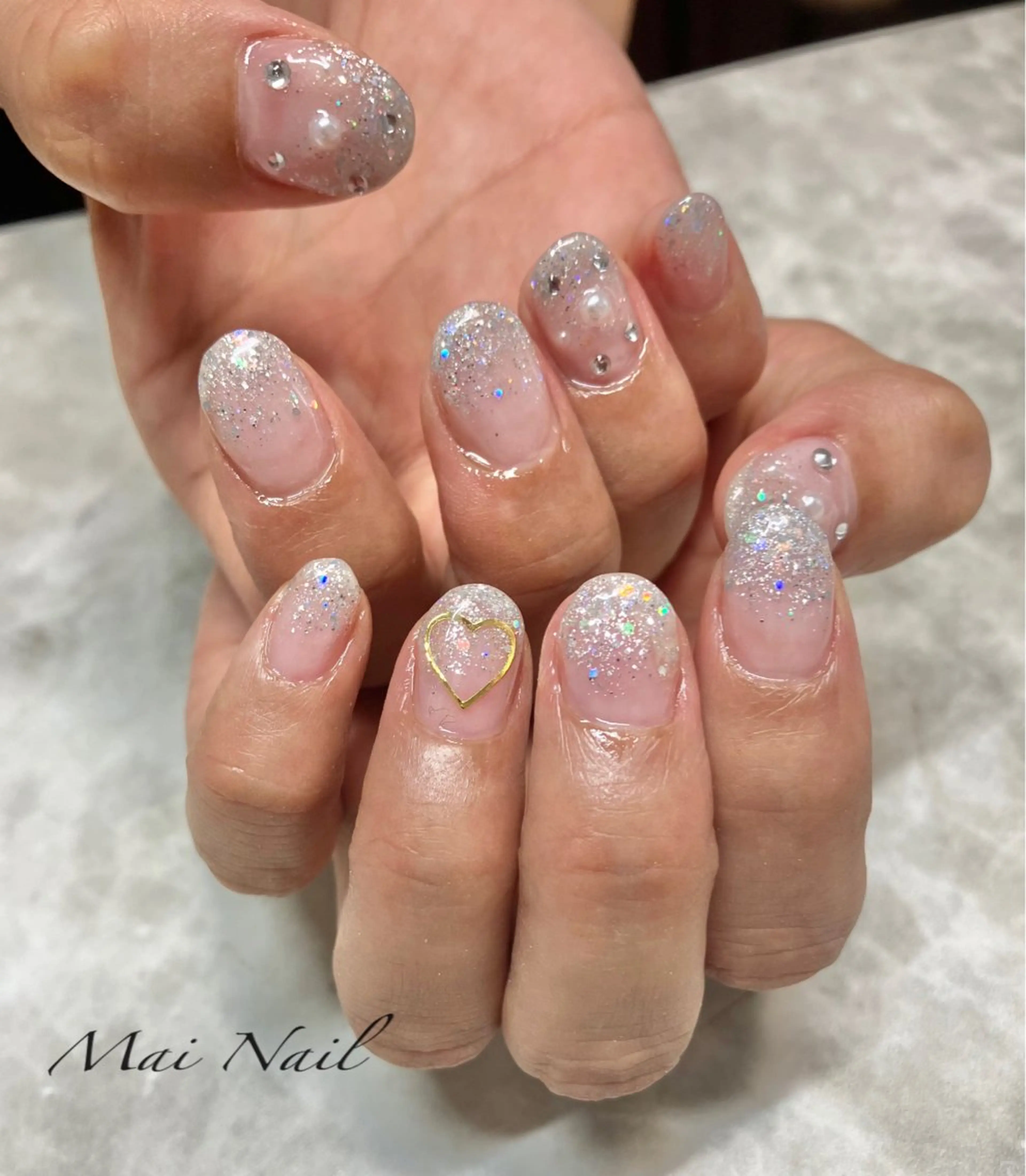 ネイル ストーンネイル ハンドネイル Mai Nail 本田舞のネイルデザイン
