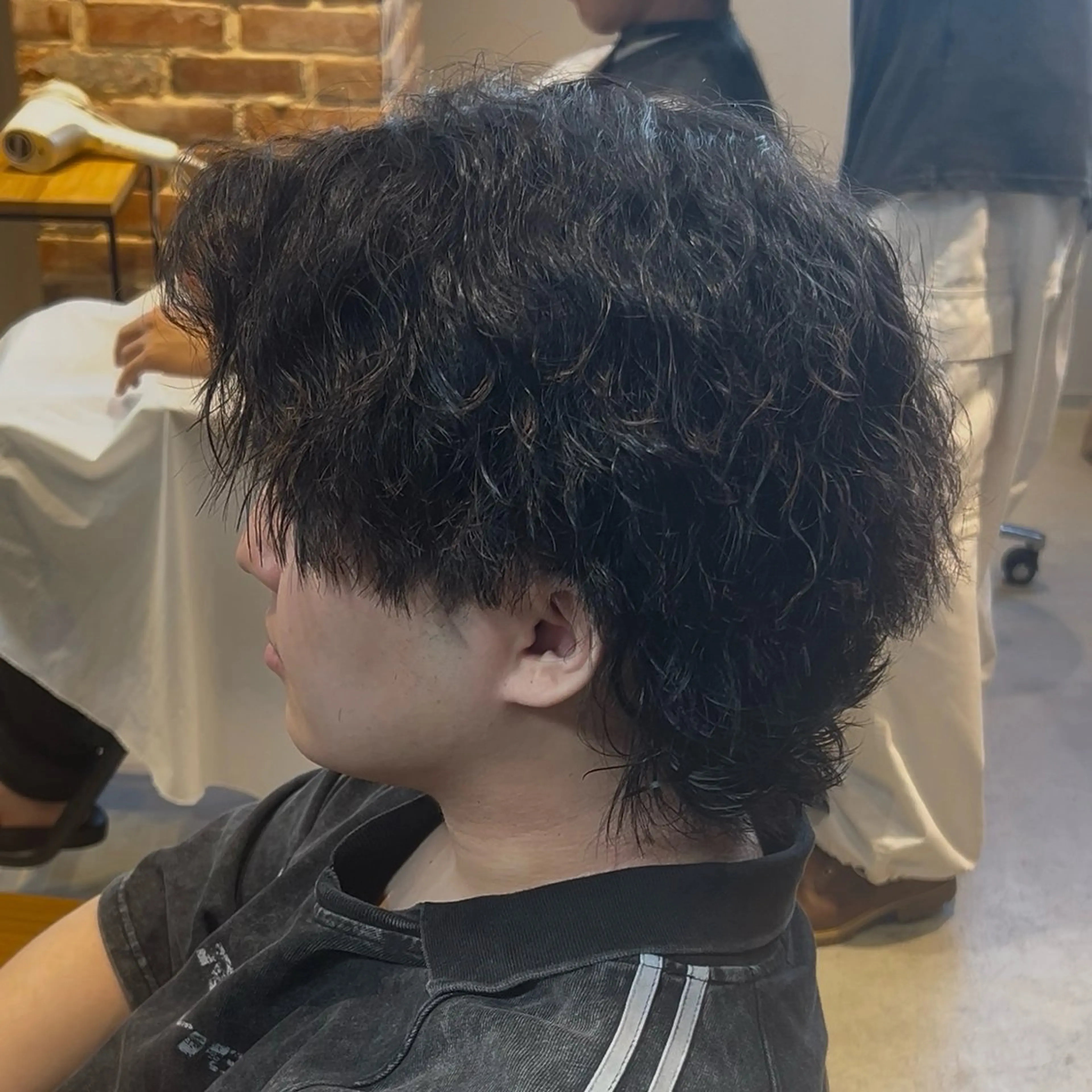 パーマ メンズ カット パーマ 安達 脩人のヘアスタイル