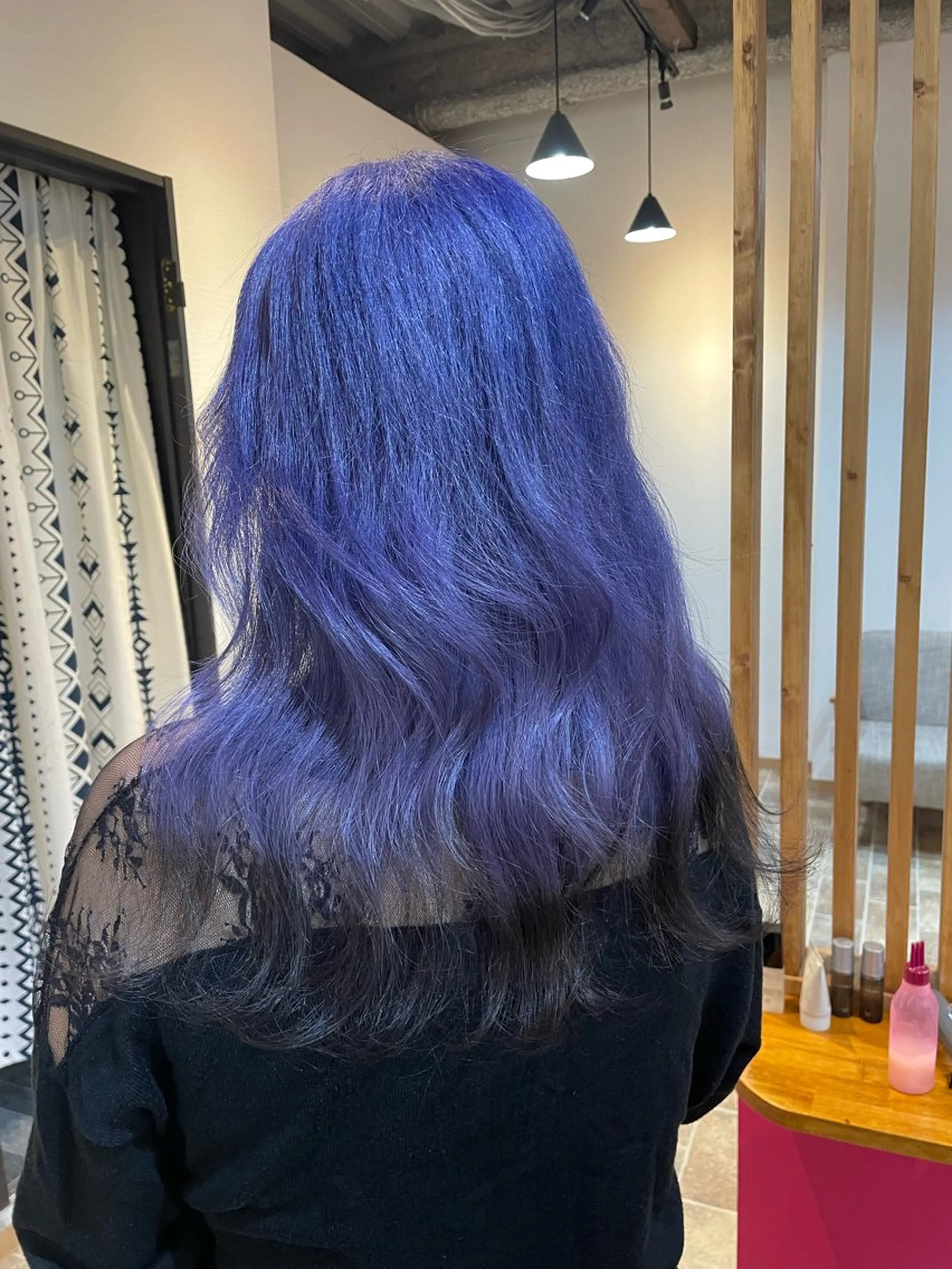 ロング カラー 黒髪 ブルーカラー ブルーラベンダー ラベンダーカラー ヘアカラー トリートメント STAR RIVER所属・YUI/ ブリーチカラー🌷のヘアスタイル