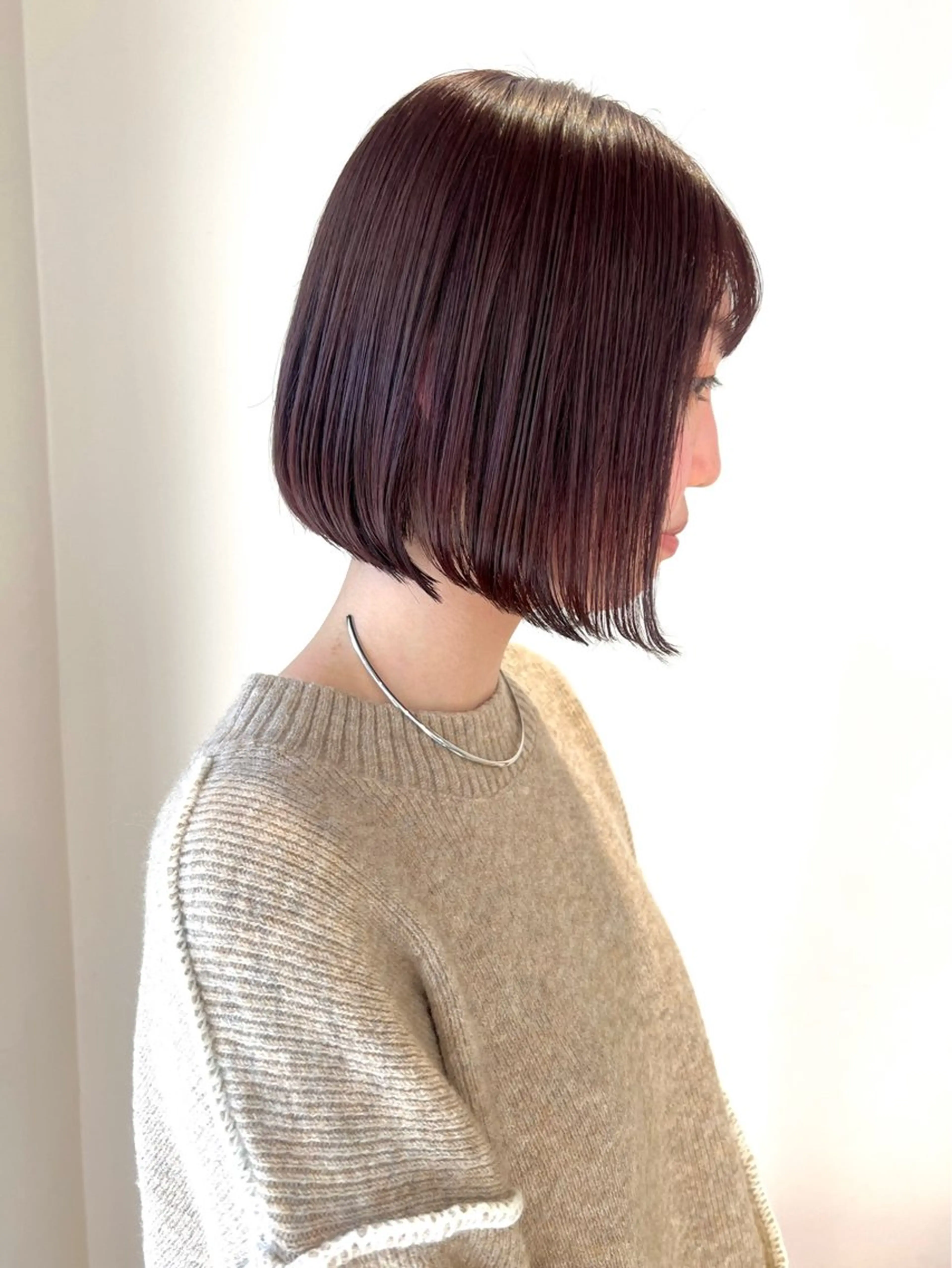 ショート カラー ボブ 髪質改善 レイヤー:透けカラー :髪質改善🌼✨のヘアスタイル