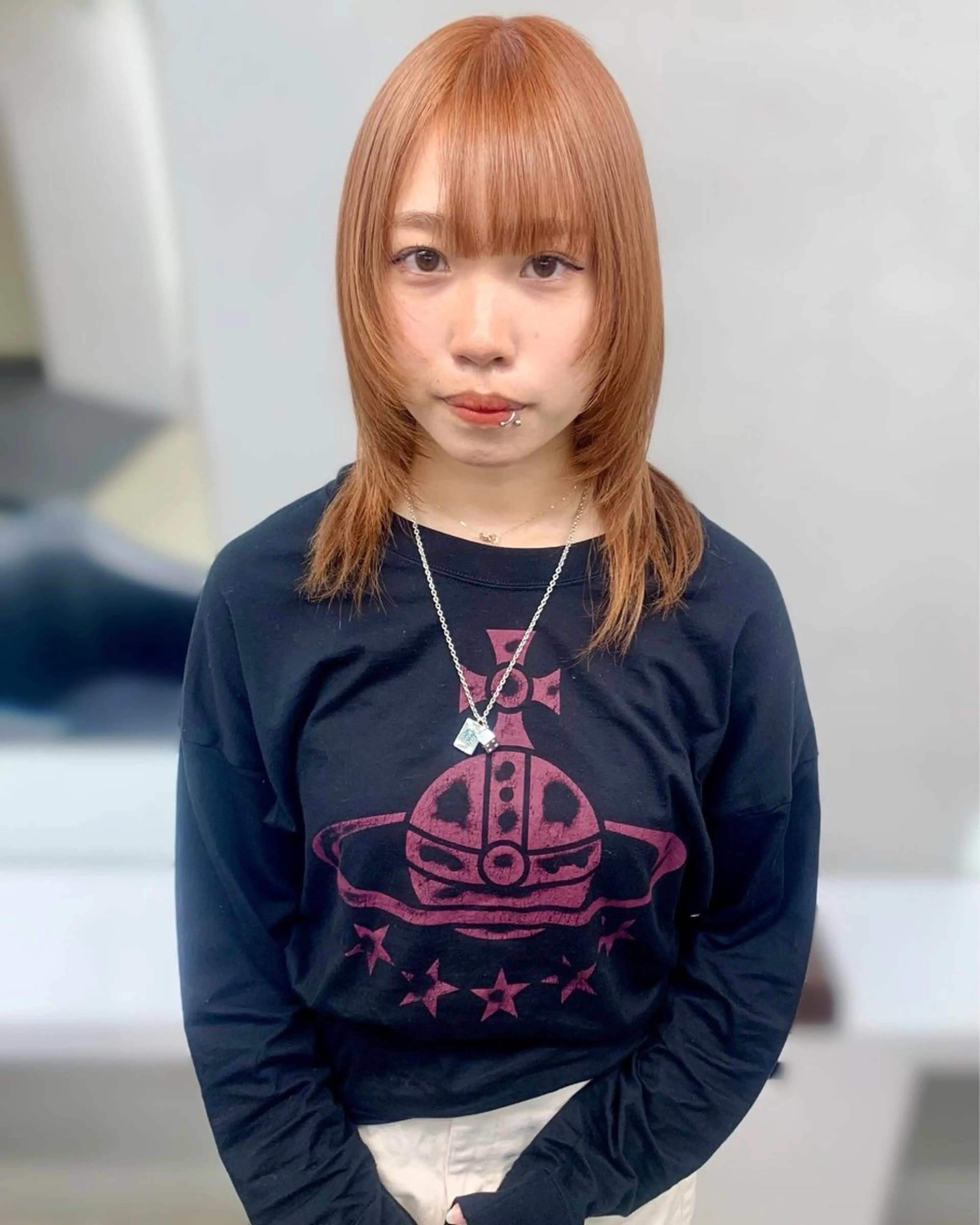 ミディアム カラー ヘアアレンジ ヘアカラー トリートメント 個性爆弾💣 ダブルカラー/ゆかのヘアスタイル