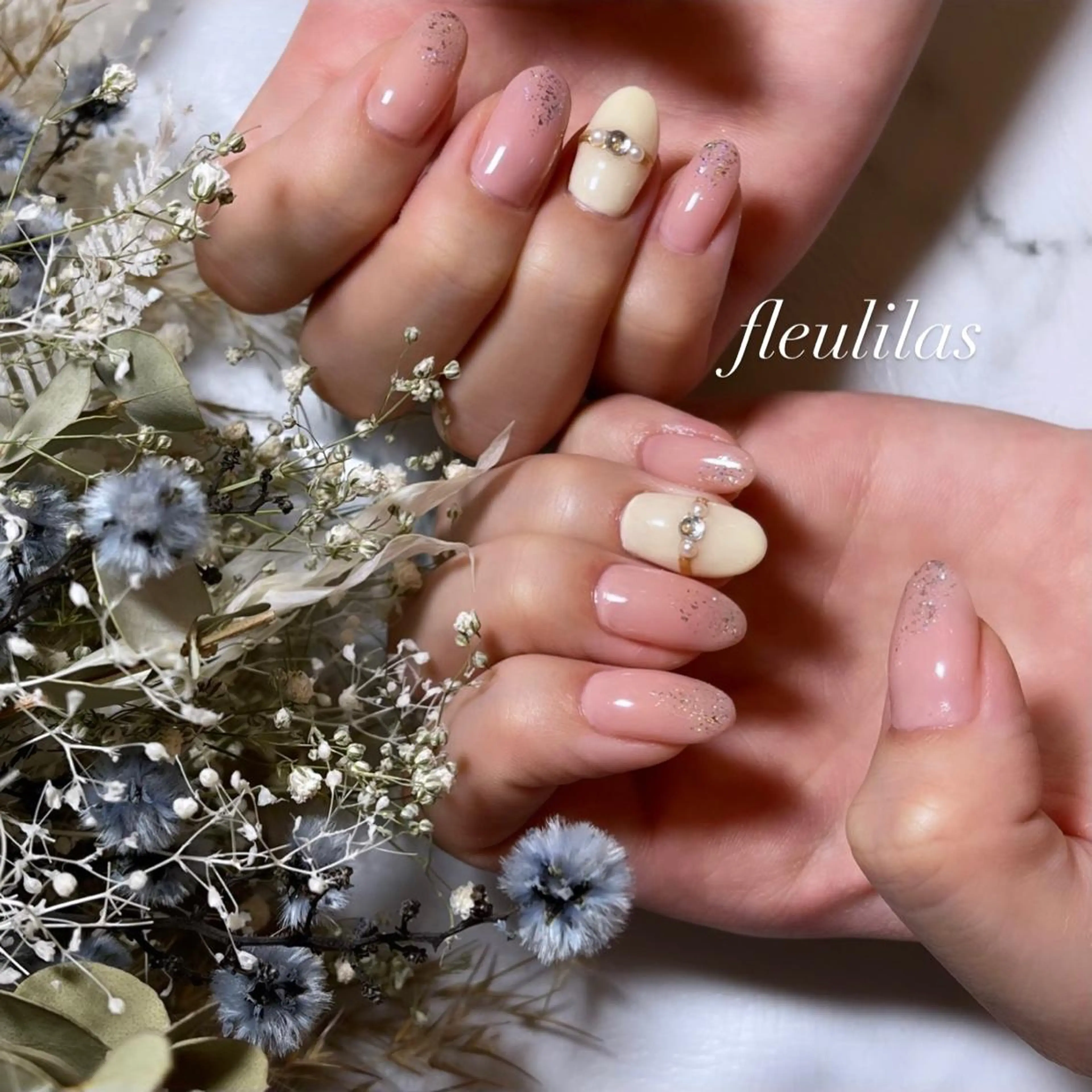 ネイル キラキラネイル fleulilas 松葉のその他イメージ