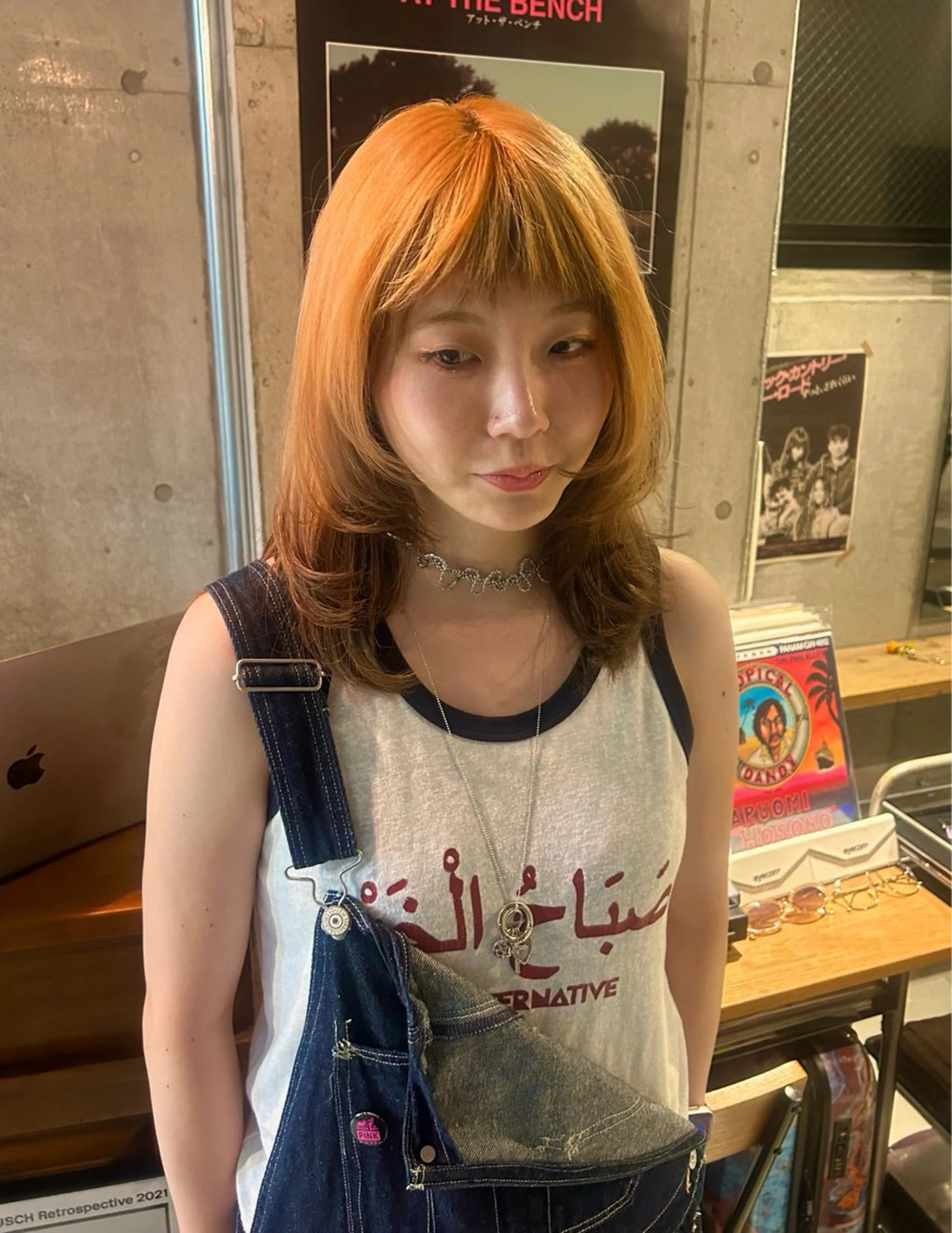 ミディアム ヘアカラー 石原 実のヘアスタイル