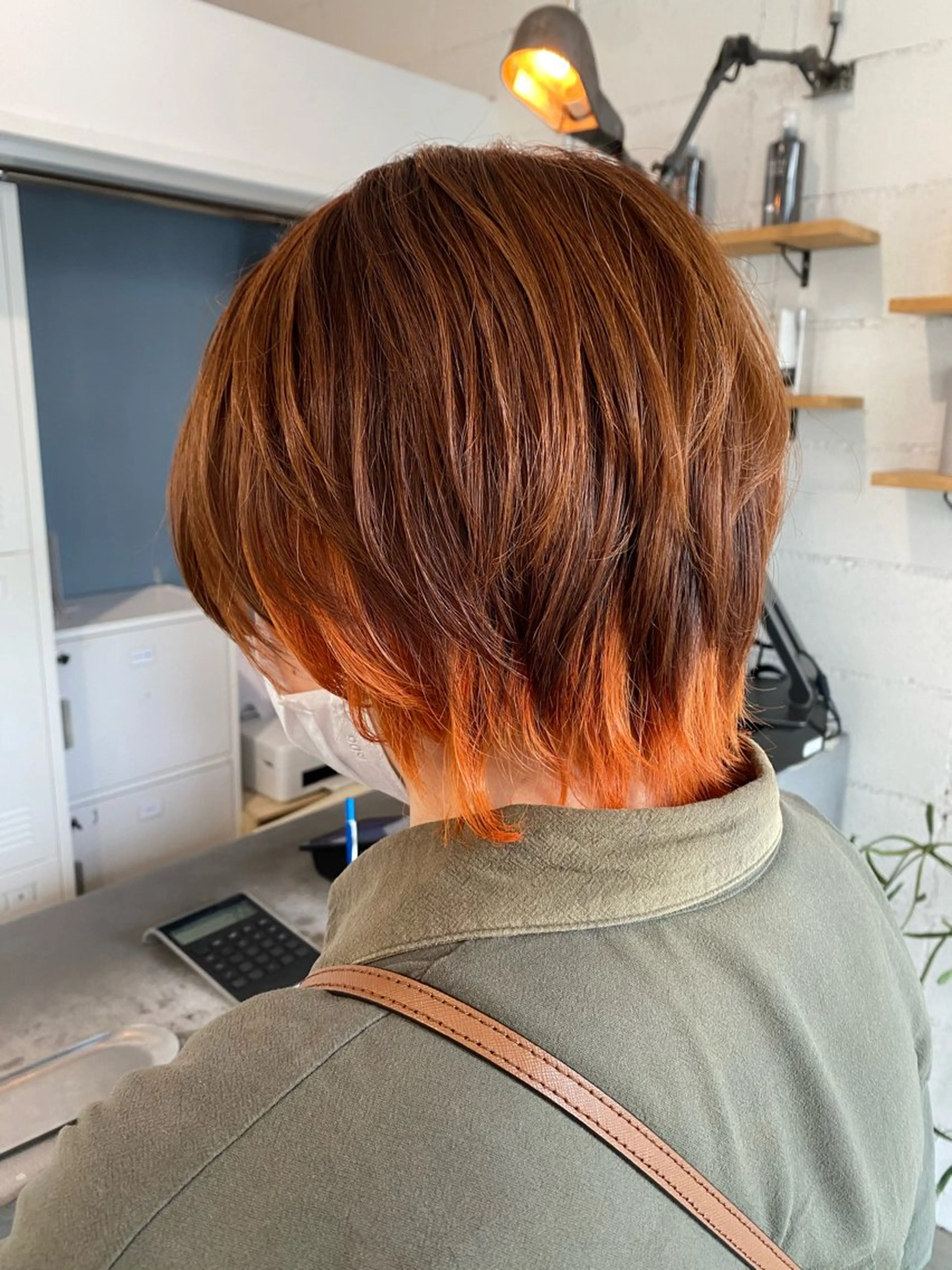 ショート カラー オレンジ 艶髪🌟髪質改善✨ Zinaヤマダ チサのヘアスタイル