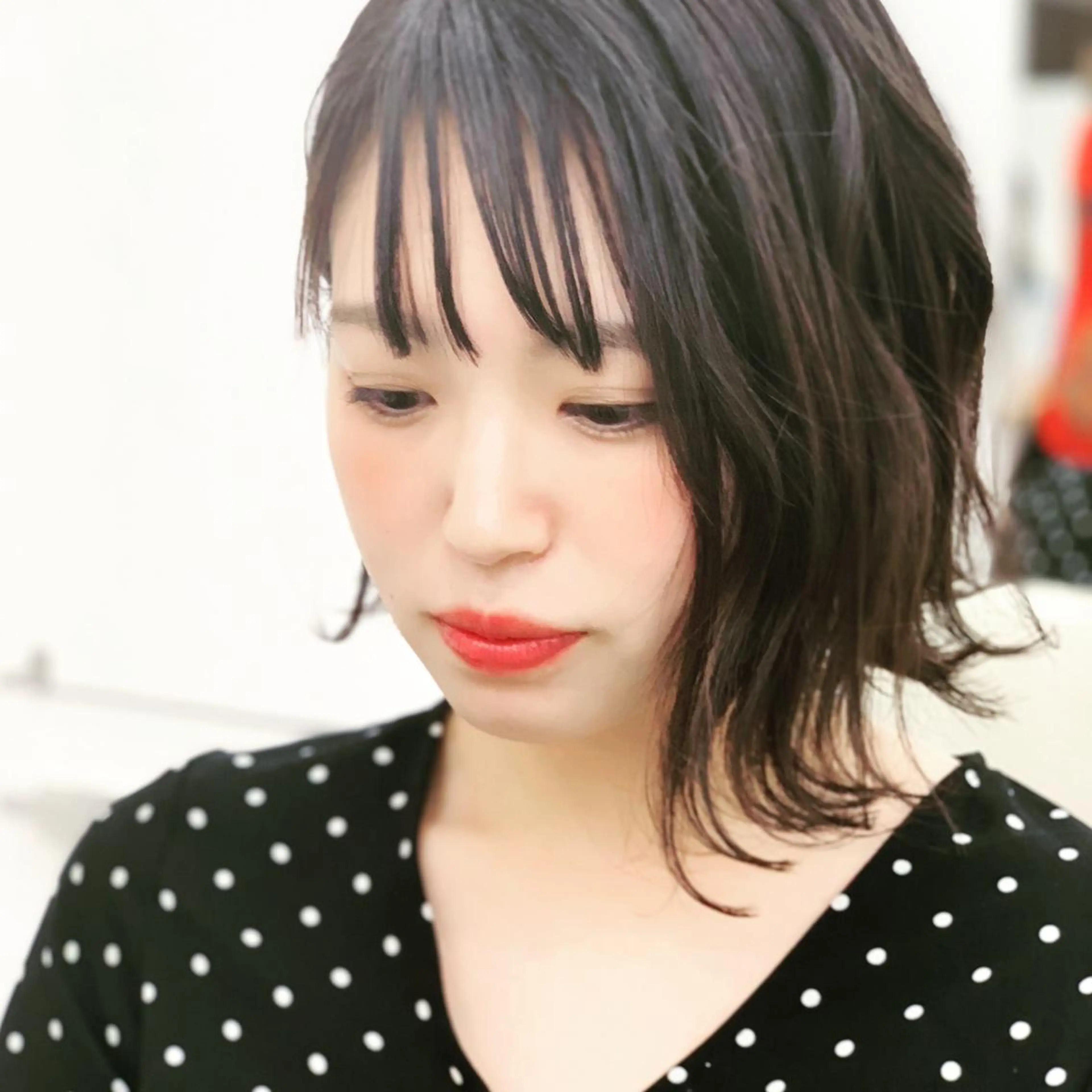 肩上ショートカット、ボブ限定4人高校生カットの写真