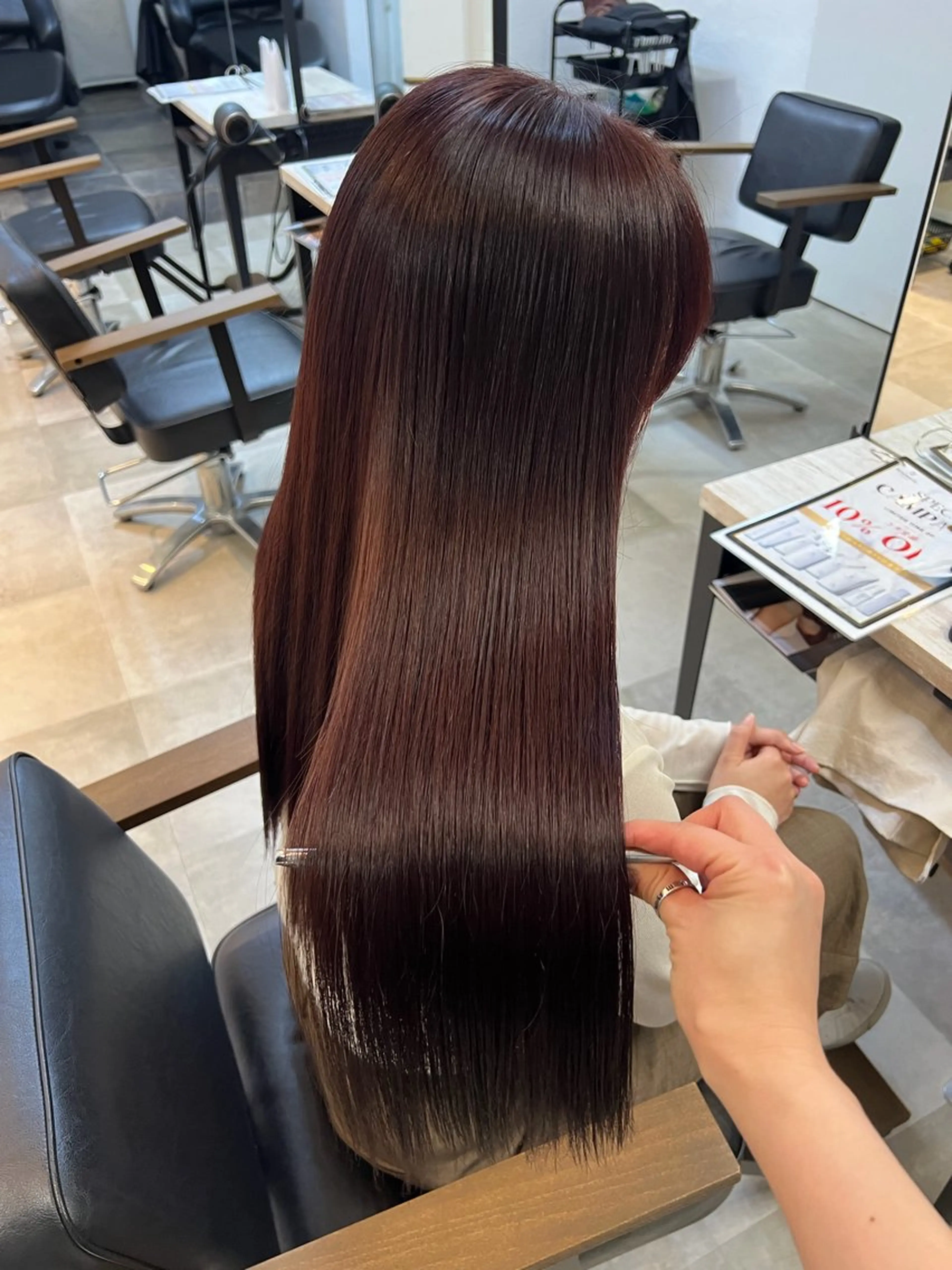 セミロング カラー 🥀韓国ヘア🥀 宮津真菜のヘアスタイル