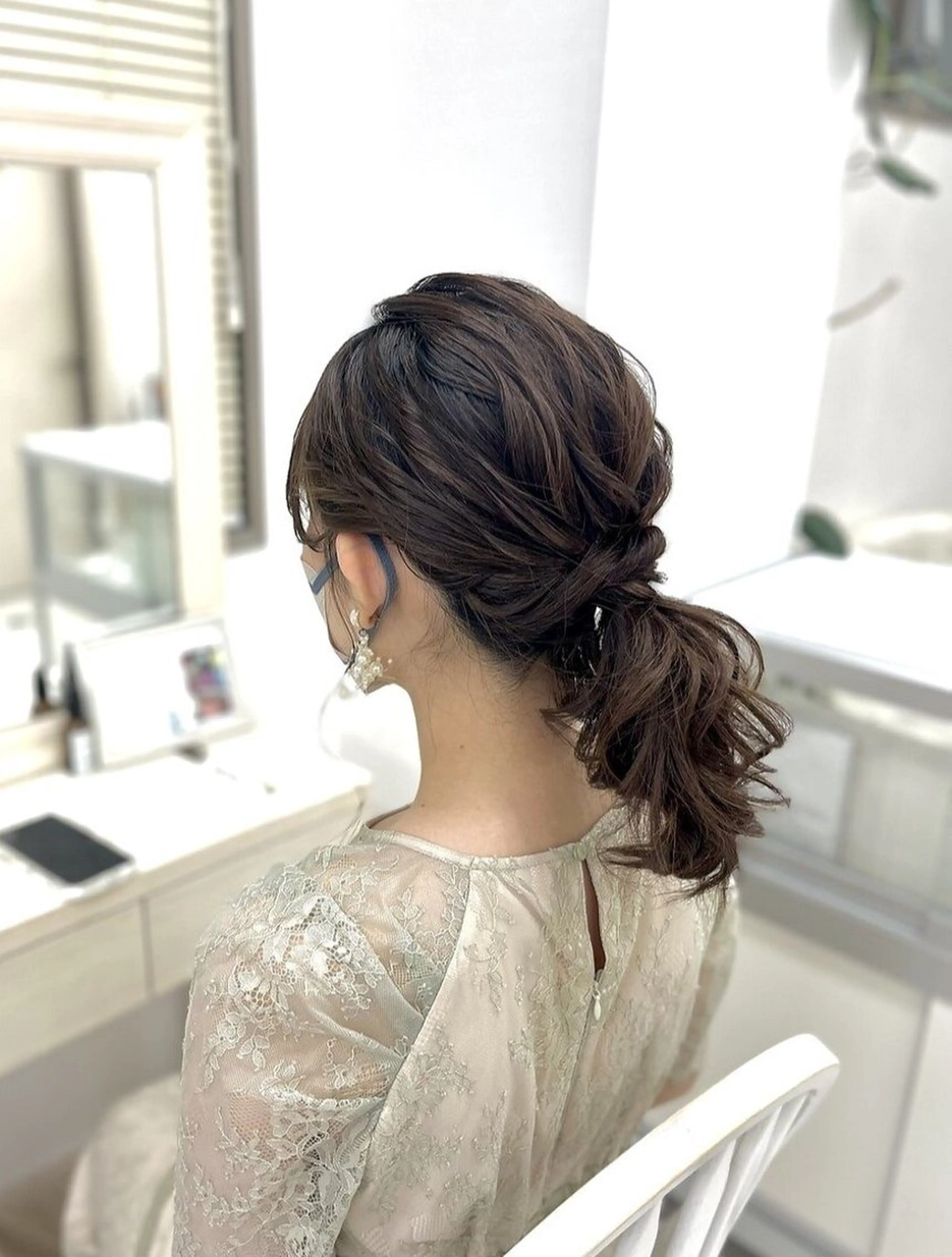 ヘアアレンジ ポニーテール ヘアセット 似合わせヘアメイク 💐オダギリチアキのヘアスタイル