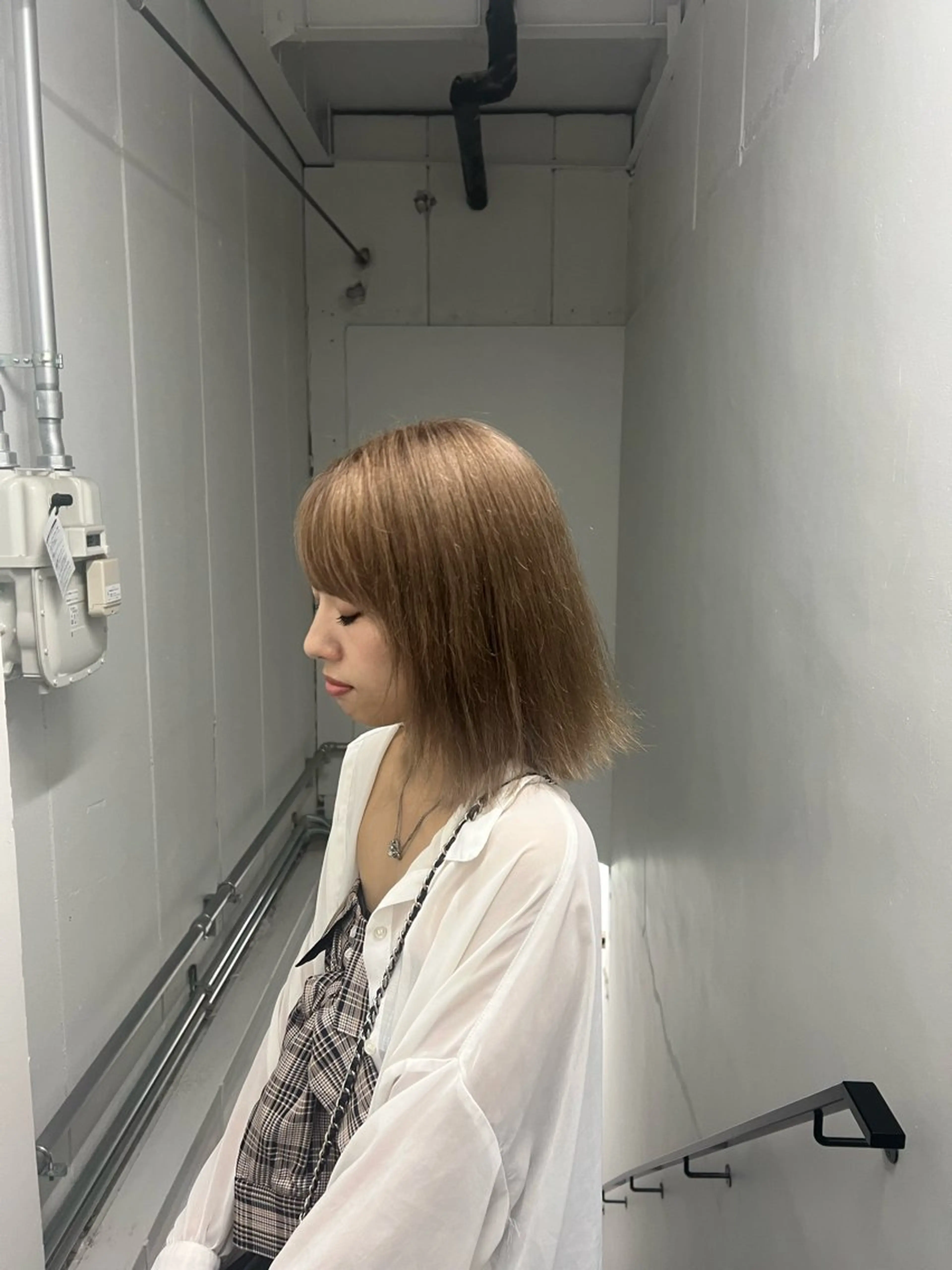 ミディアム HOMME BLANCHE'所属・ユーリ カラーモデル募集中のヘアスタイル