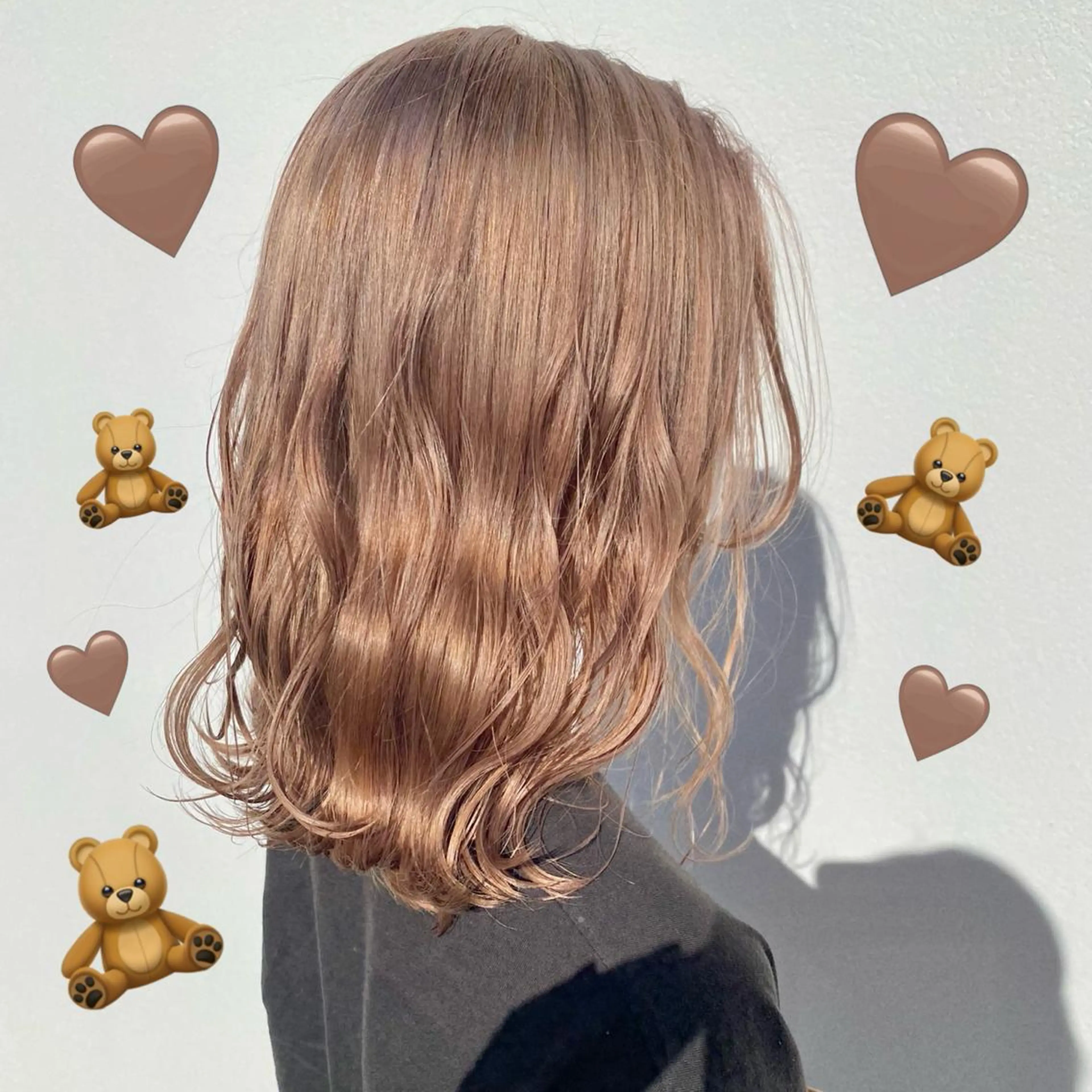 セミロング カラー バレイヤージュ ベージュカラー ブリーチ ケアブリーチ ダブルカラー ヘアカラー 韓国ヘア特化 💟 ララア 💟のヘアスタイル