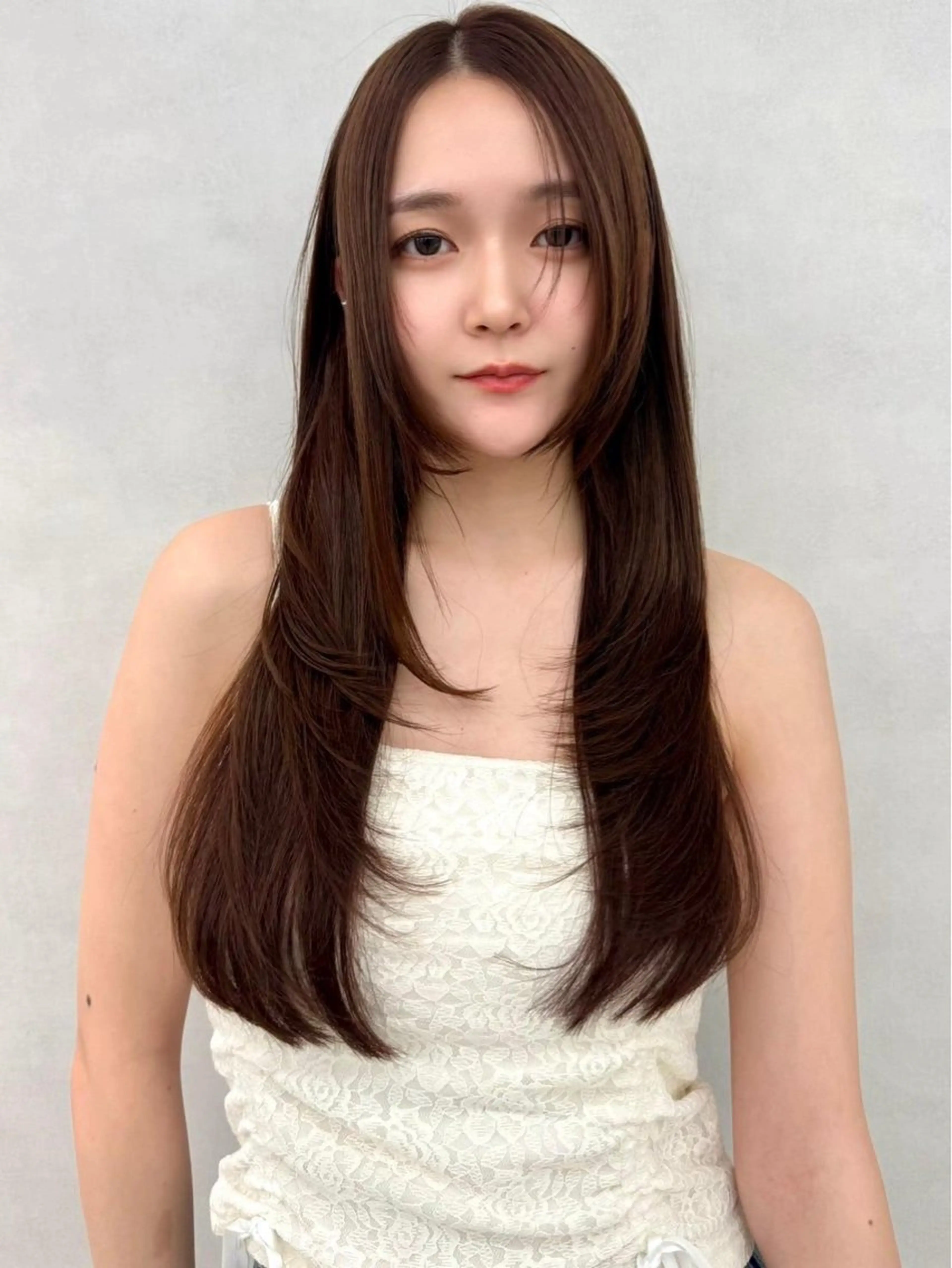 ロング 🇰🇷韓国レイヤー 艶カラー／田川佑紀のヘアスタイル