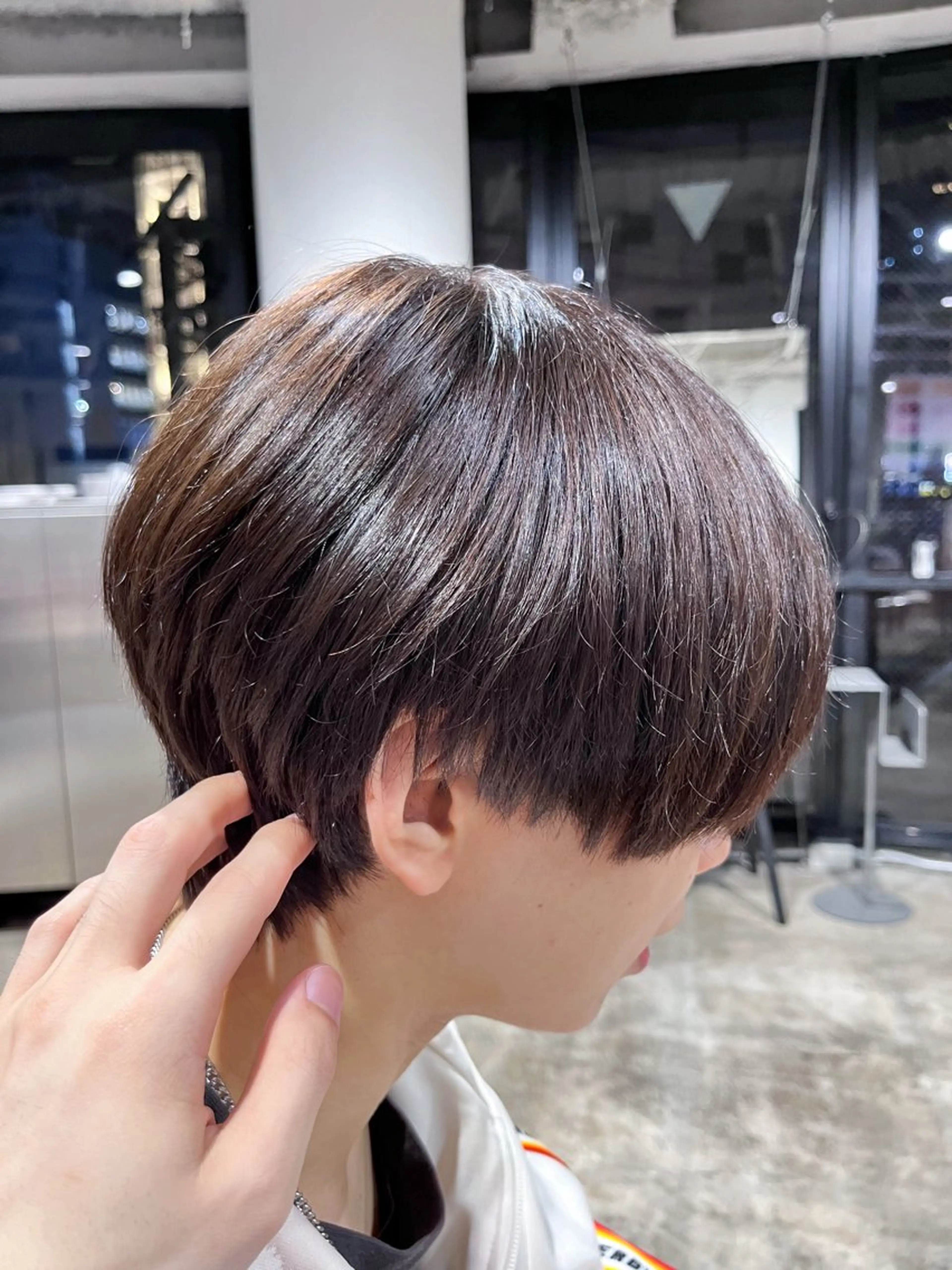 ショート カラー メンズ アッシュ アッシュブラウン ブラウンカラー 透明感カラー カット ヘアカラー La fith hair share野田阪神所属・タイガ/ｽﾀｲﾘｽﾄ /野田/福島/透明感のヘアスタイル