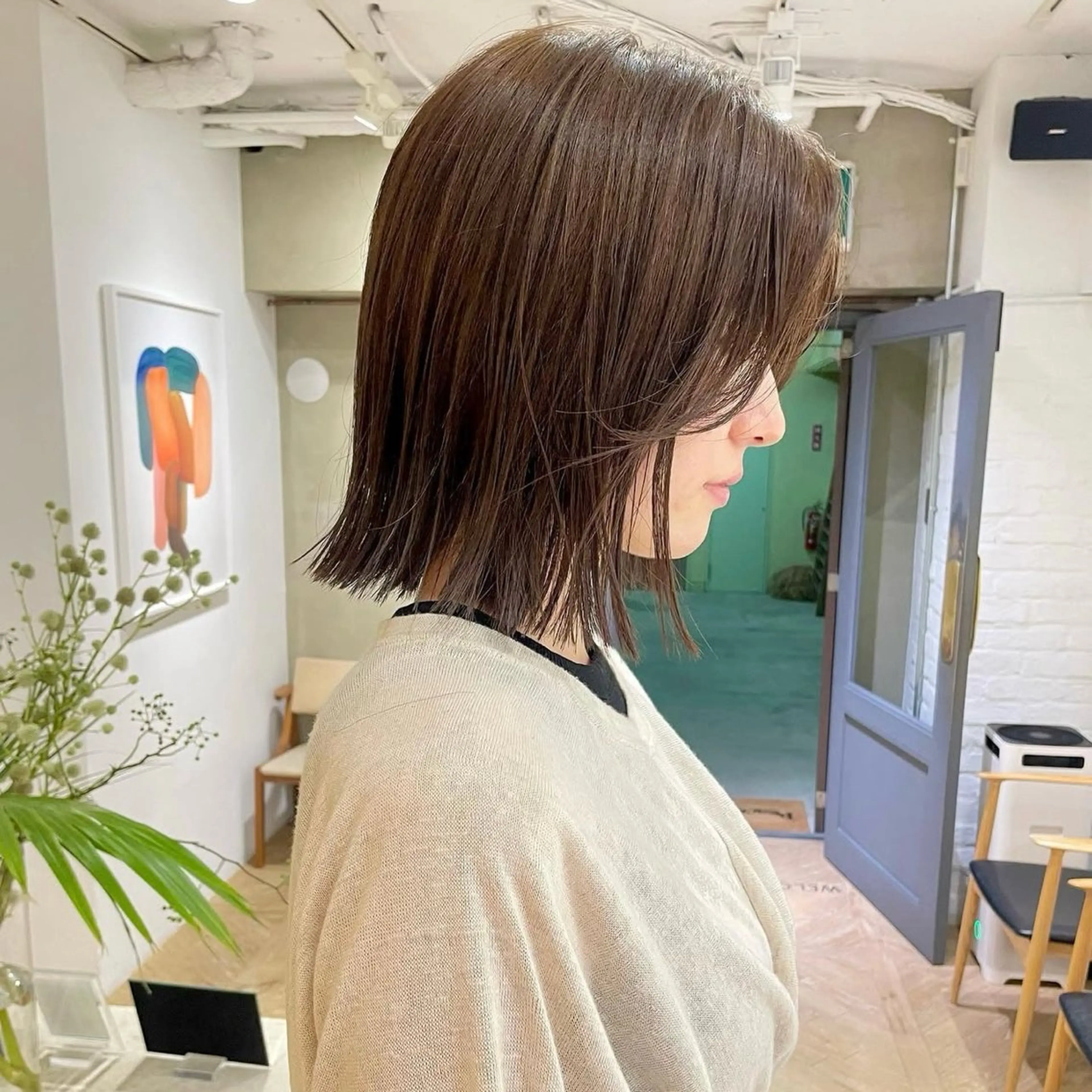 ミディアム カラー ボブ レイヤーカット/暖色 カラー/mao🎀のヘアスタイル