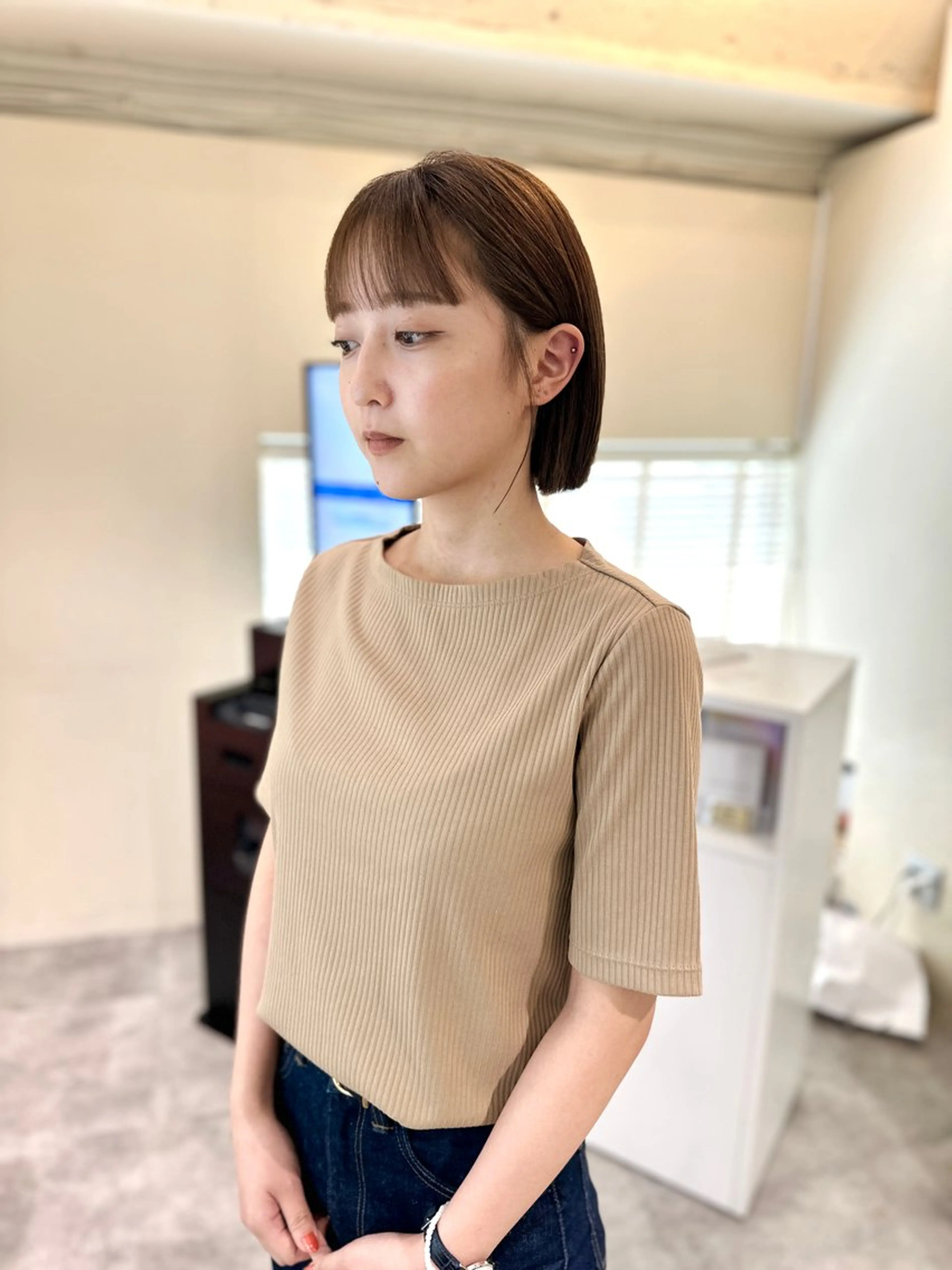 ショート カラー アディクシーカラー バレイヤージュ ブリーチ デザインカラー ダブルカラー カット トリートメント 色気レイヤーカット 大和健生のヘアスタイル