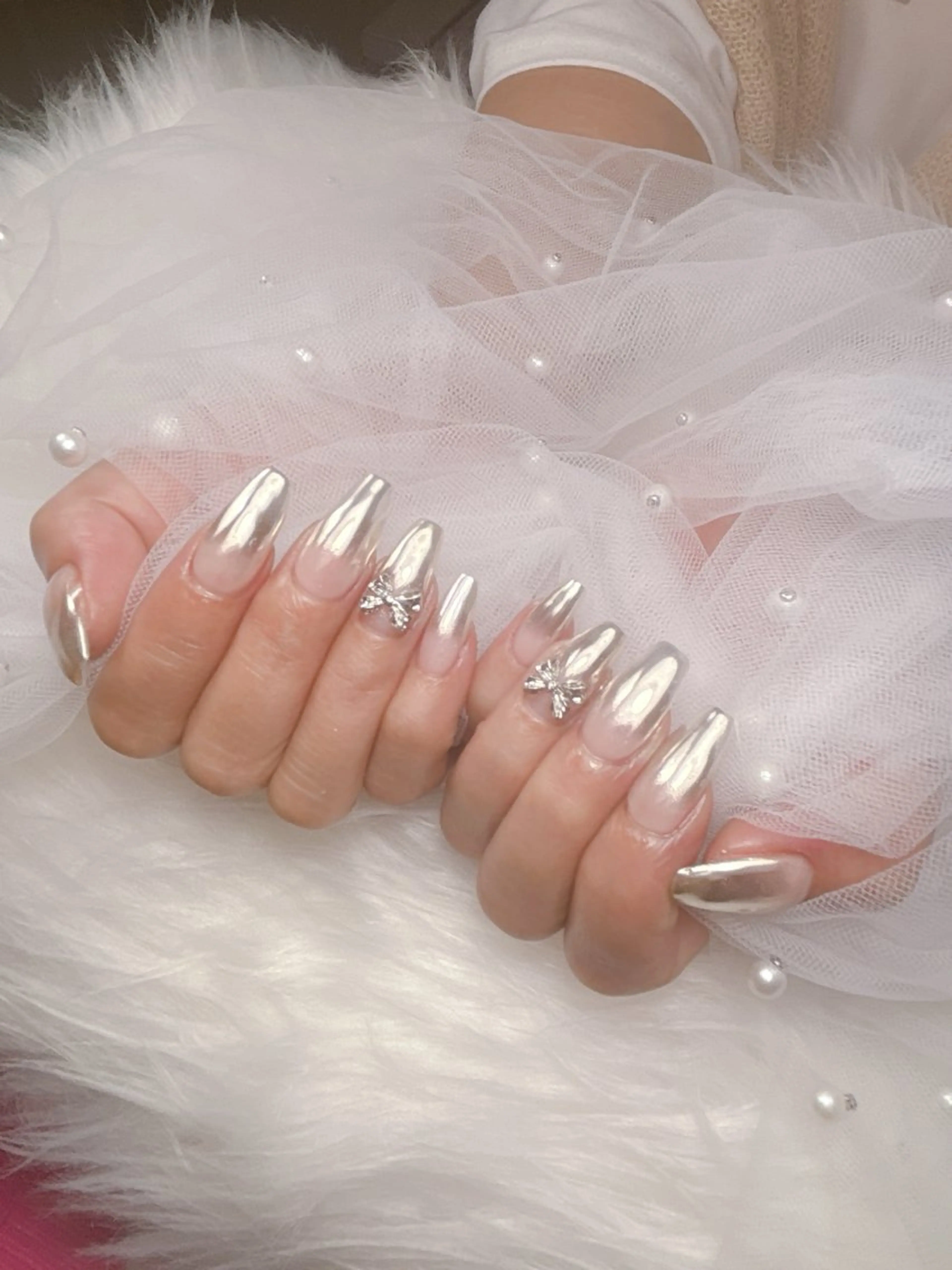 ネイル グラデーション ミラーネイル 🌟Pikarin Nail🌟のネイルデザイン