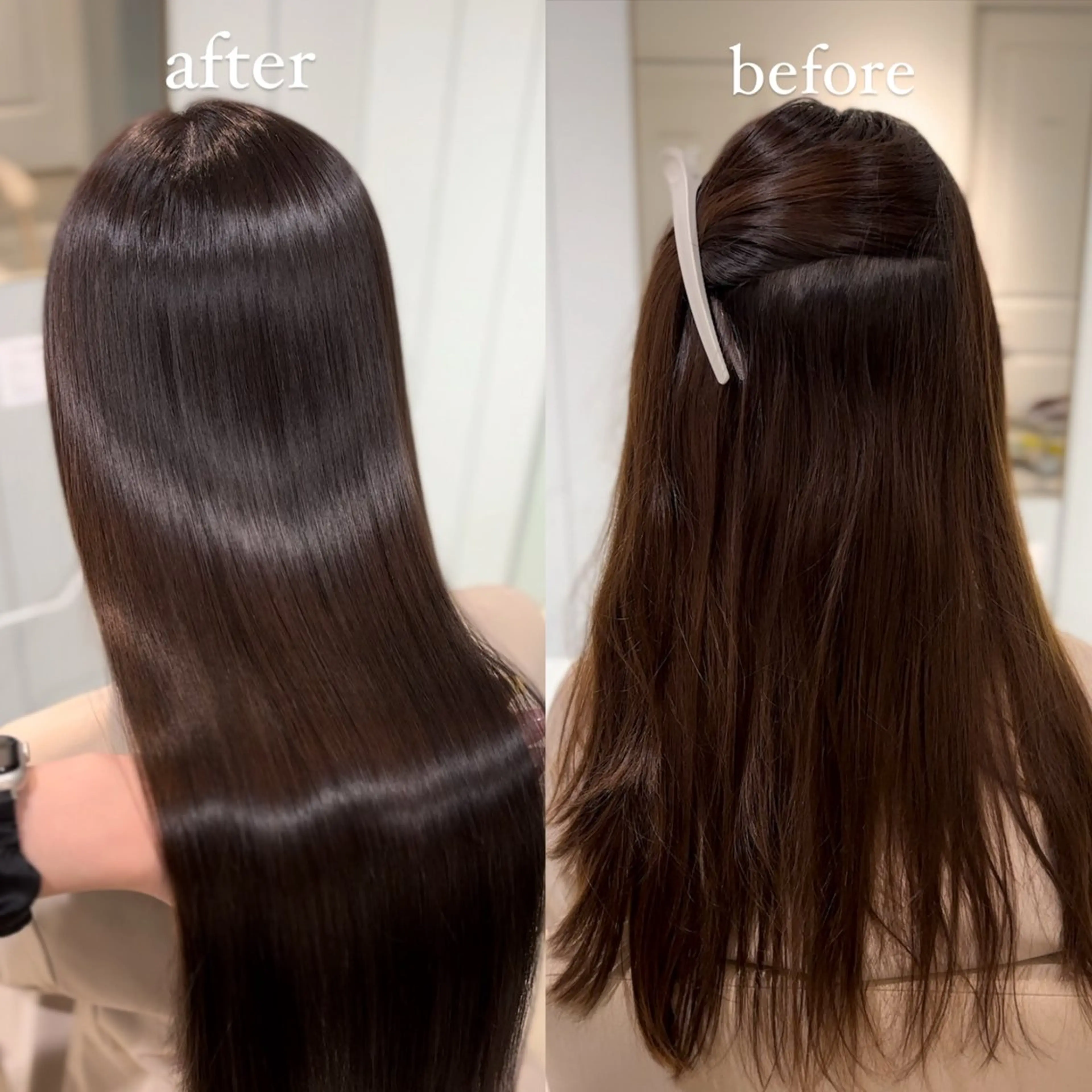 ロング トリートメント カット ヘアカラー 縮毛矯正 トリートメント 酸性縮毛矯正／ 髪質改善／海月のヘアスタイル