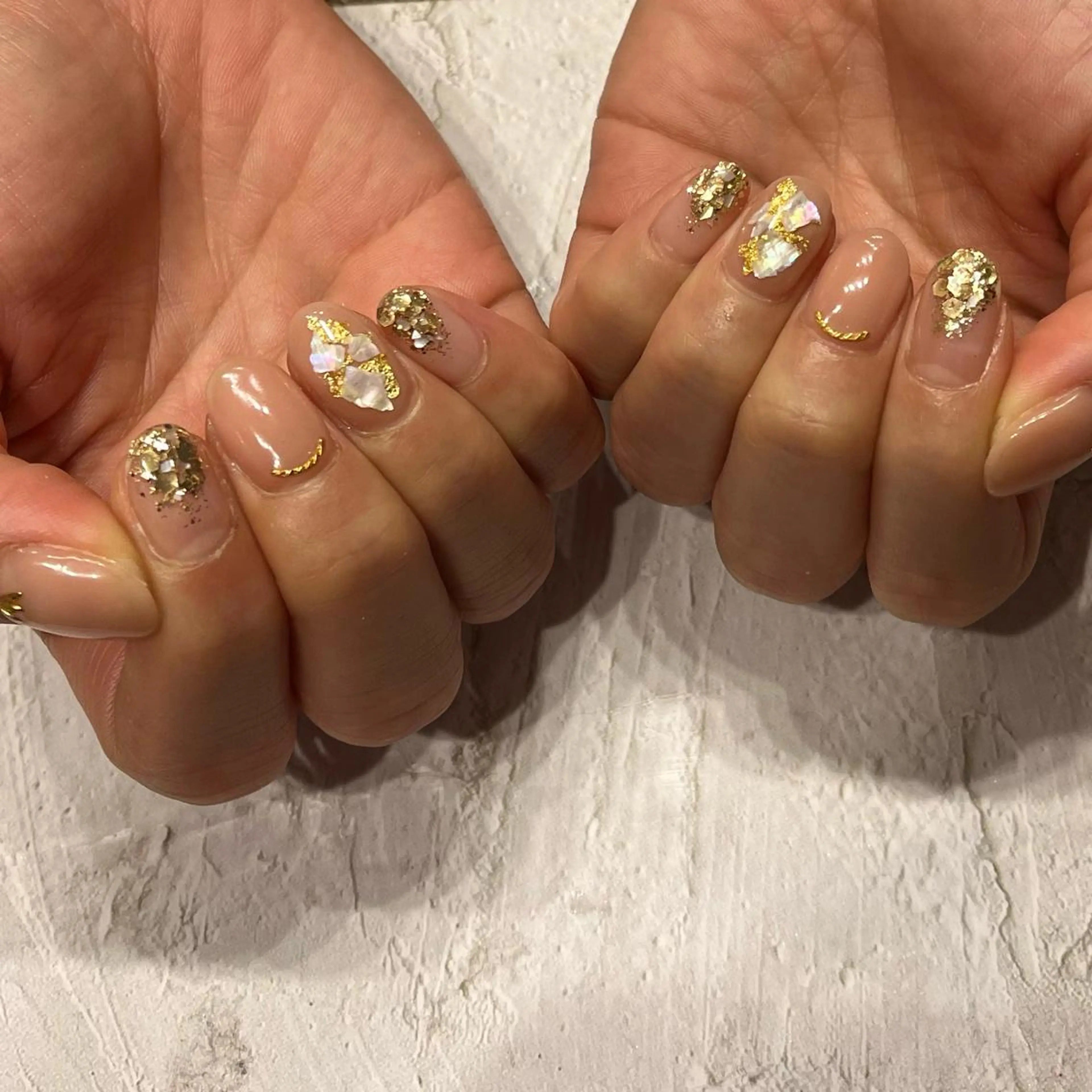 ネイル アートネイル ラメ(グリッター) ロングネイル オフィスネイル ワンカラーネイル ハンドネイル mermooi nailのネイルデザイン