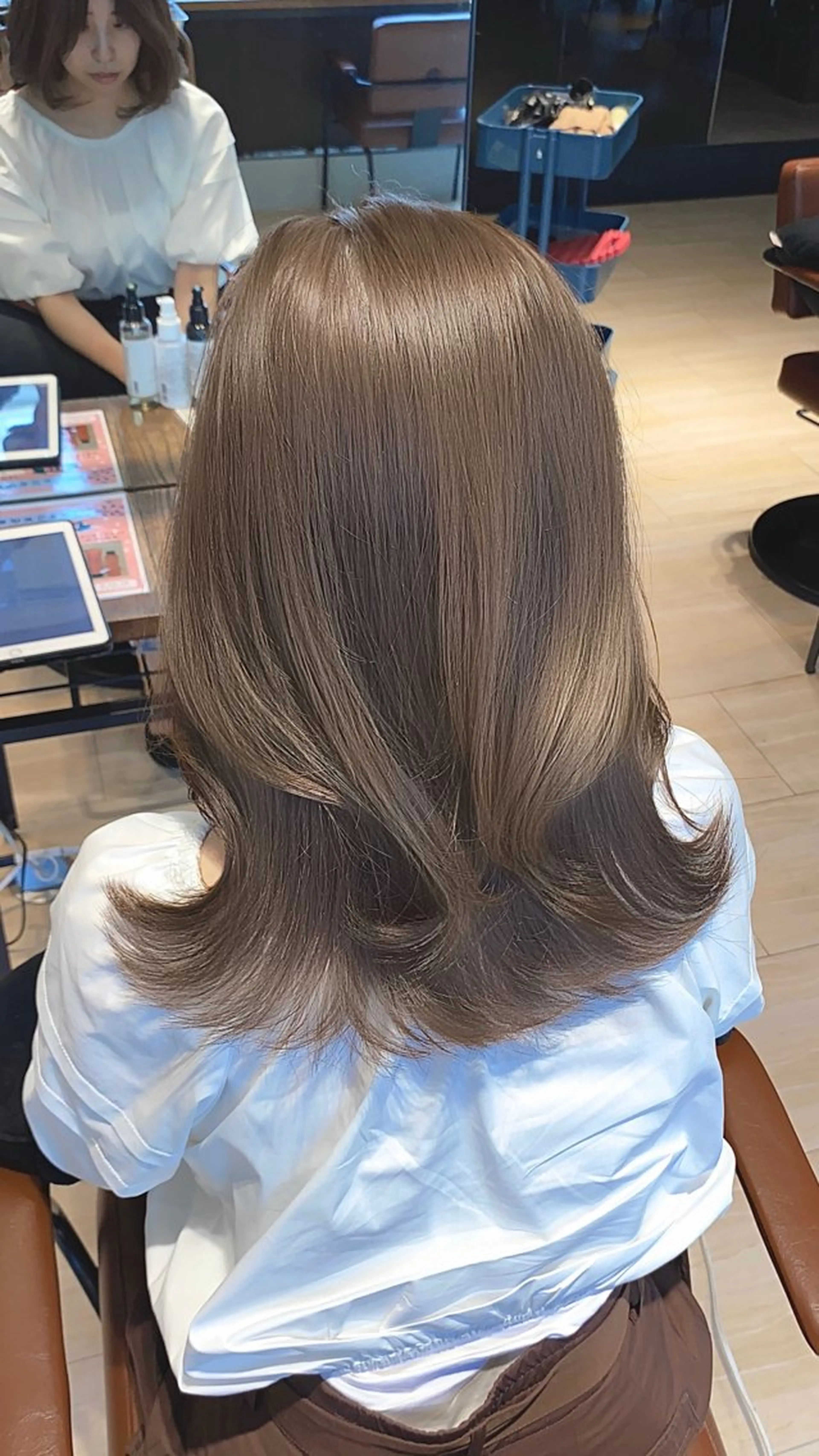 ミディアム カラー ヘアアレンジ 最小顔周り レイヤー特化/こうきのヘアスタイル
