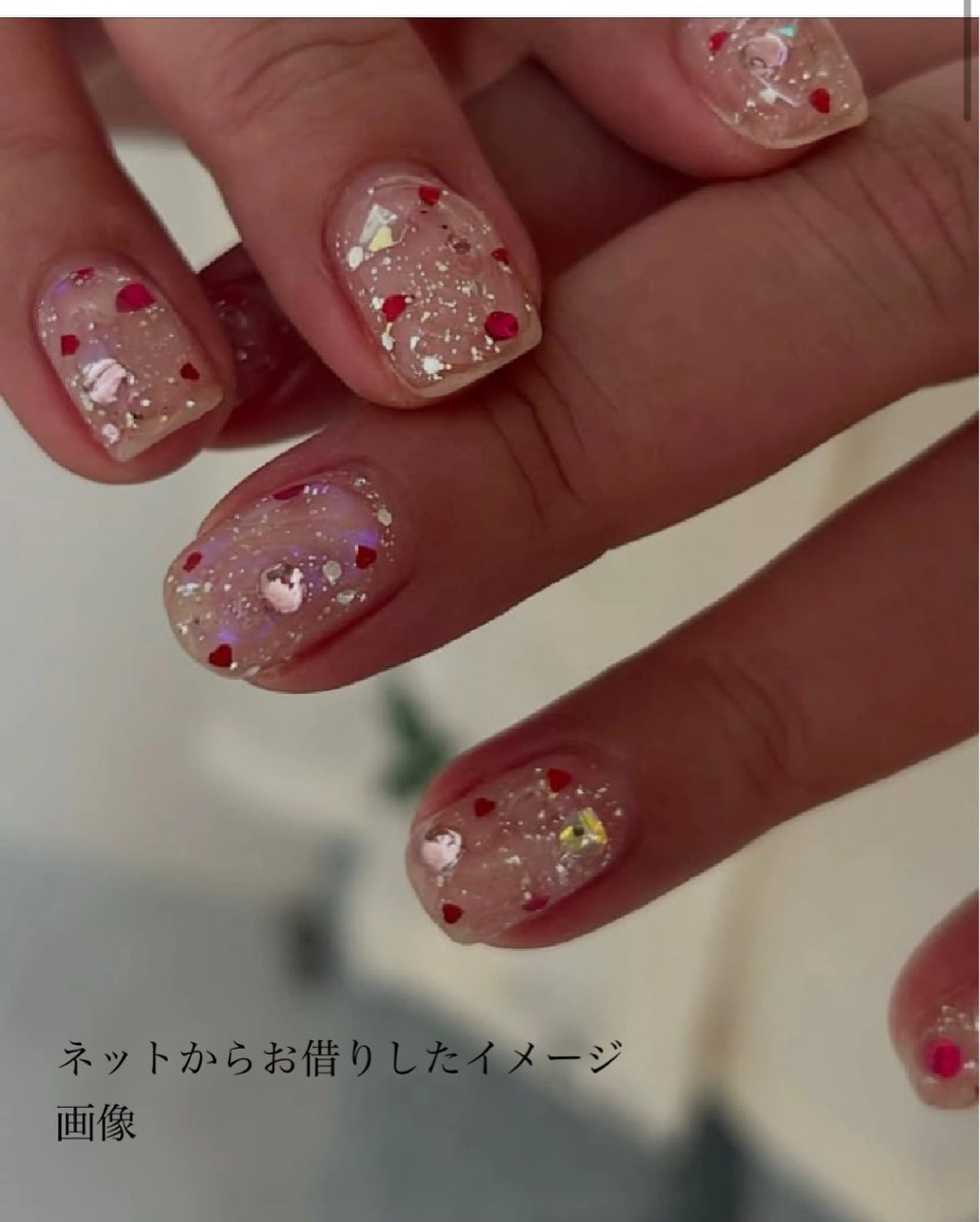モニター価格！ハート× ラメ❤️現金のみのメニュー。オフあり・なし撮影のご協力お願いします！の写真