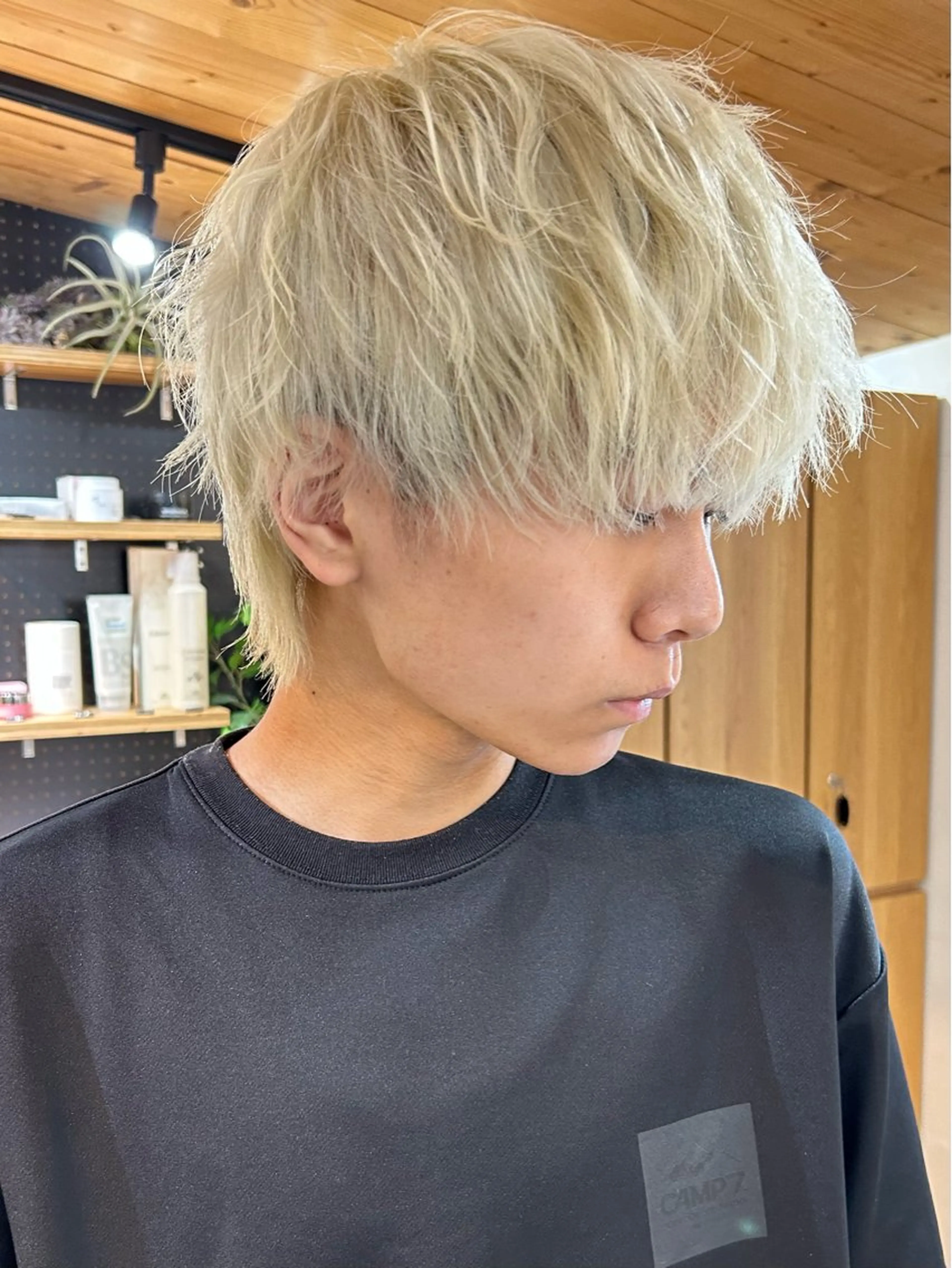 ショート カラー メンズ ヘアカラー 🧸艶々韓国ヘア 🧁mizunaのヘアスタイル