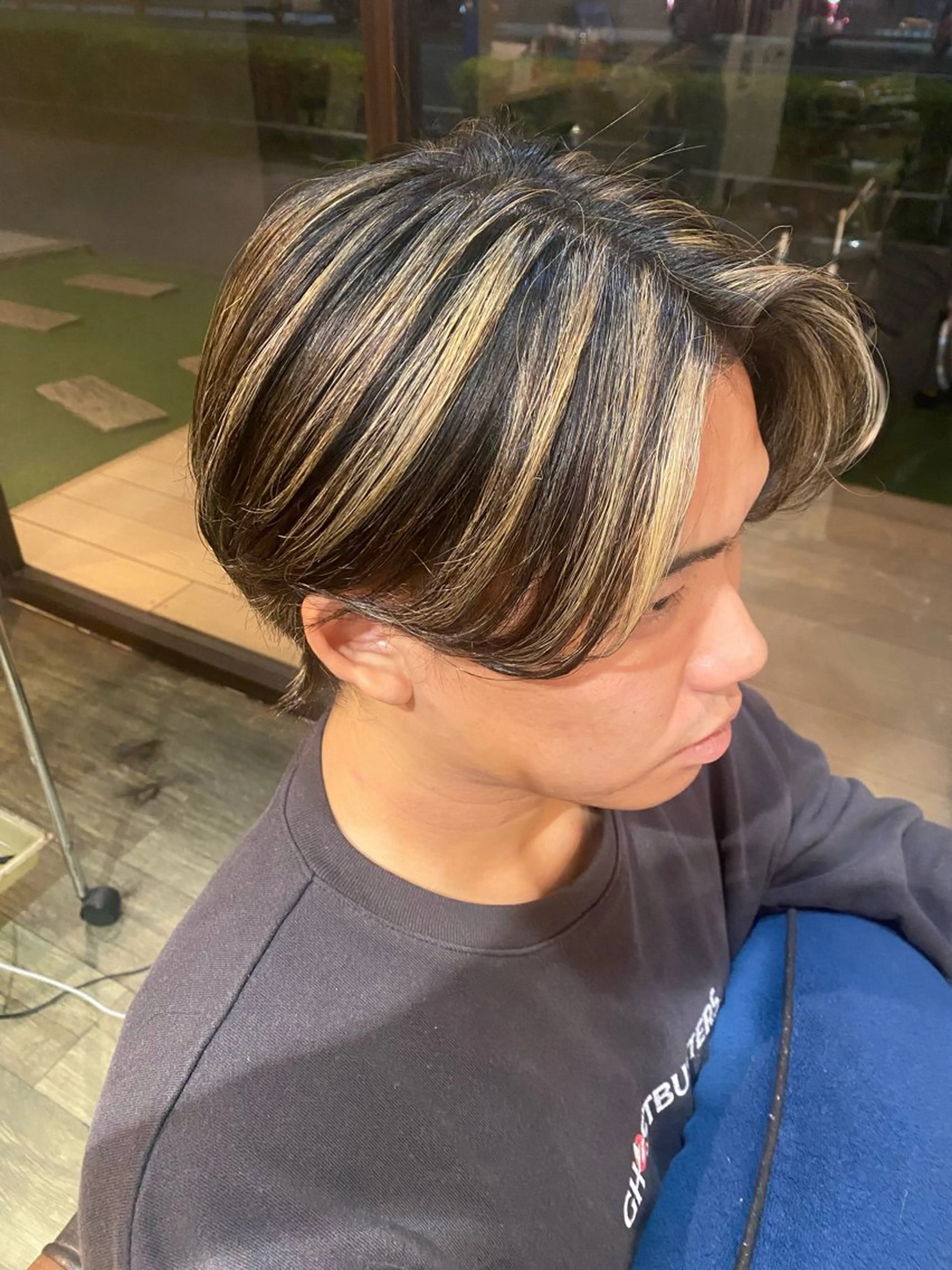 メンズ メンズハイライト カット ヘアカラー 🐰中村 優樹🤍のヘアスタイル