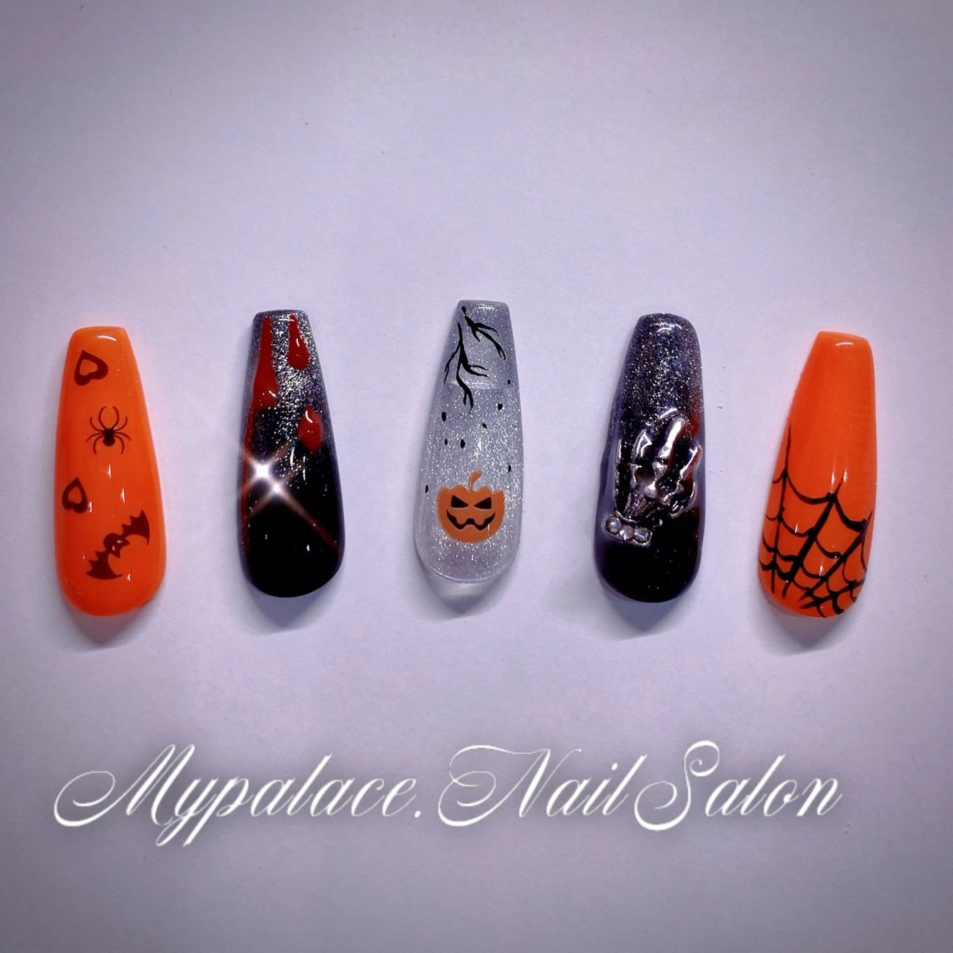 ネイル ハロウィン ハンドネイル Yuis Nailスカルプ専門のネイルデザイン