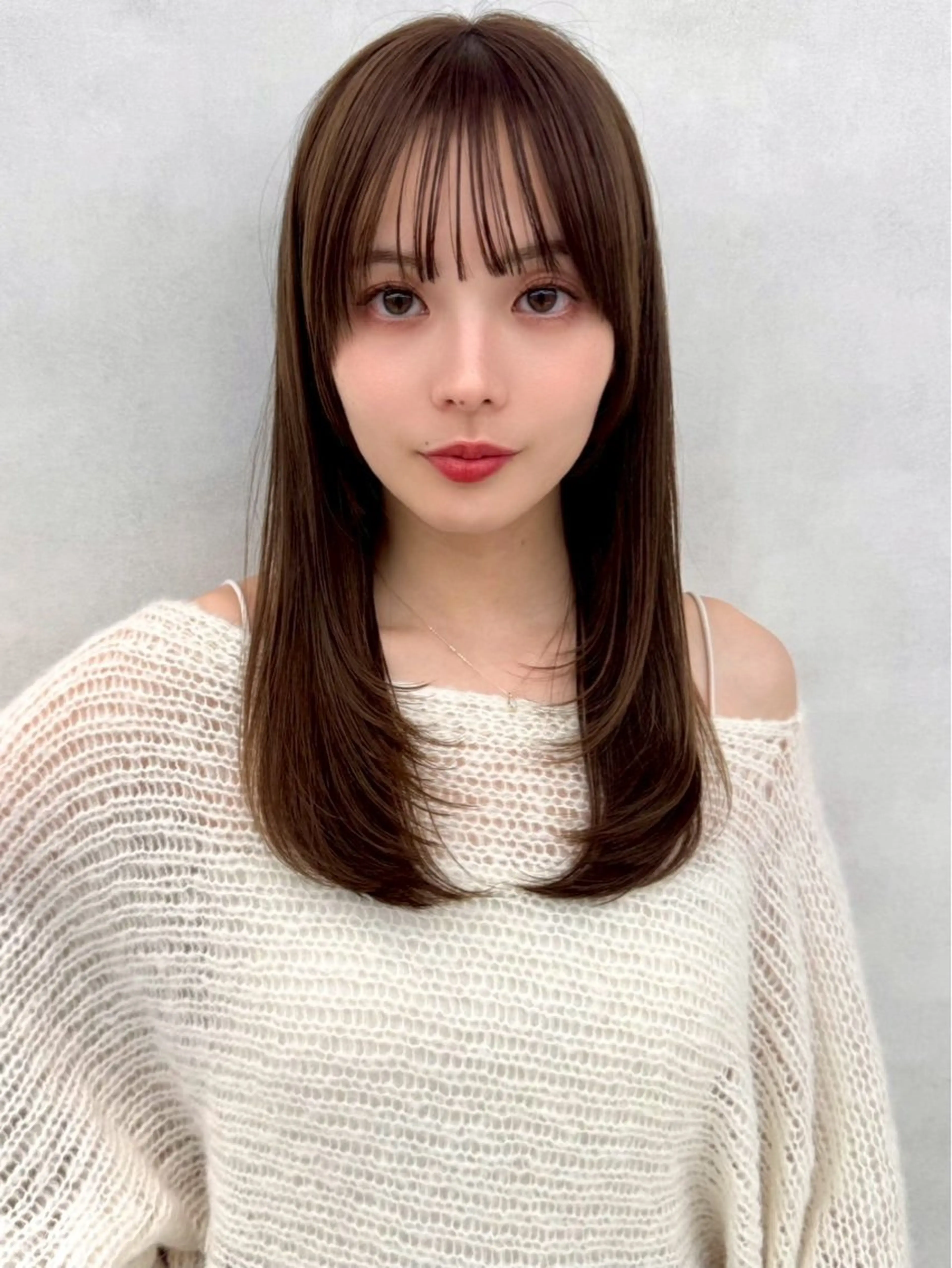 セミロング カット 縮毛矯正 トリートメント 学割🍒韓国風カット 縮毛矯正市川悟のヘアスタイル