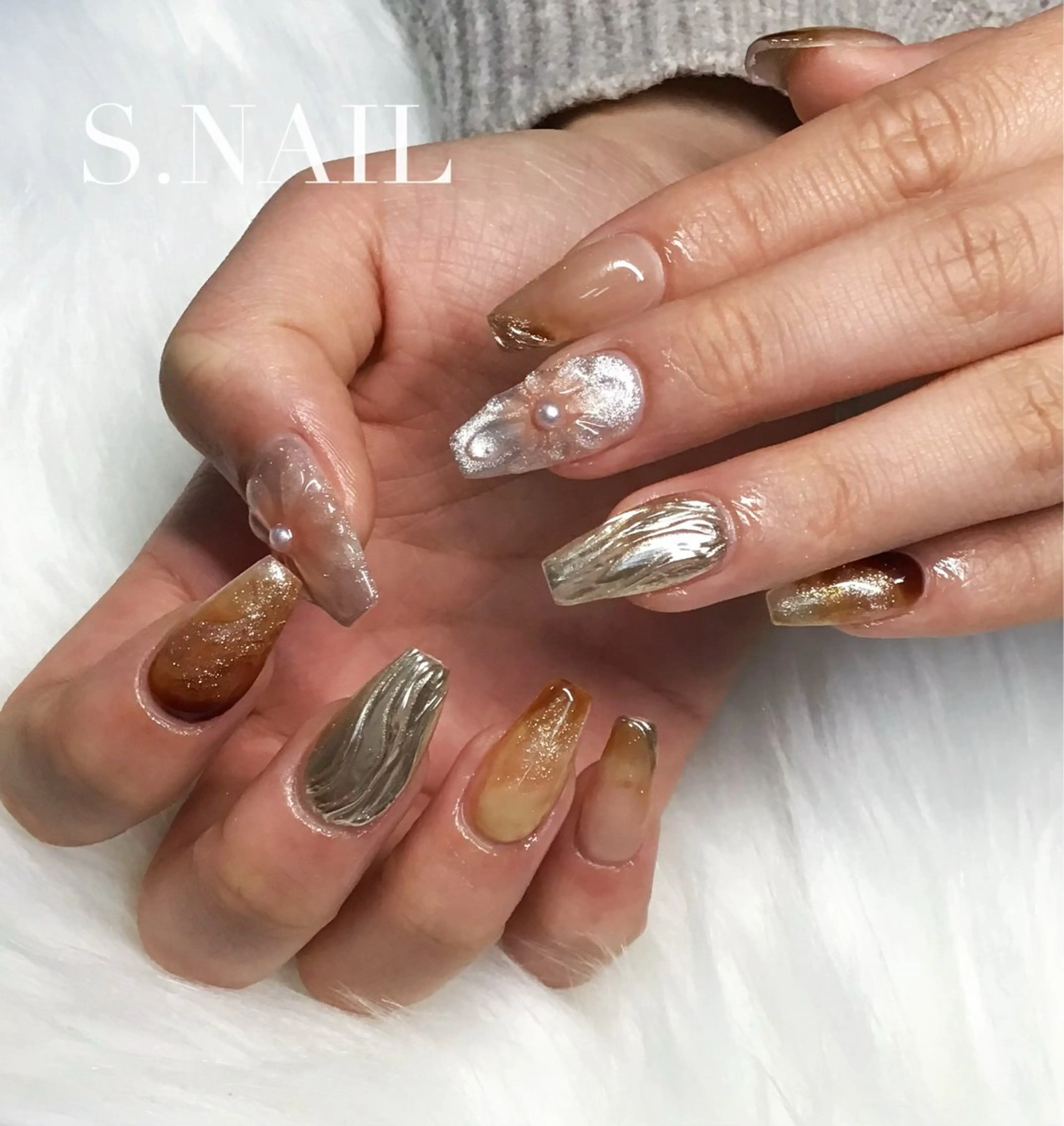 ネイル ニュアンスネイル ハンドネイル S♡NAIL所属・S.NAIL Suuのネイルデザイン